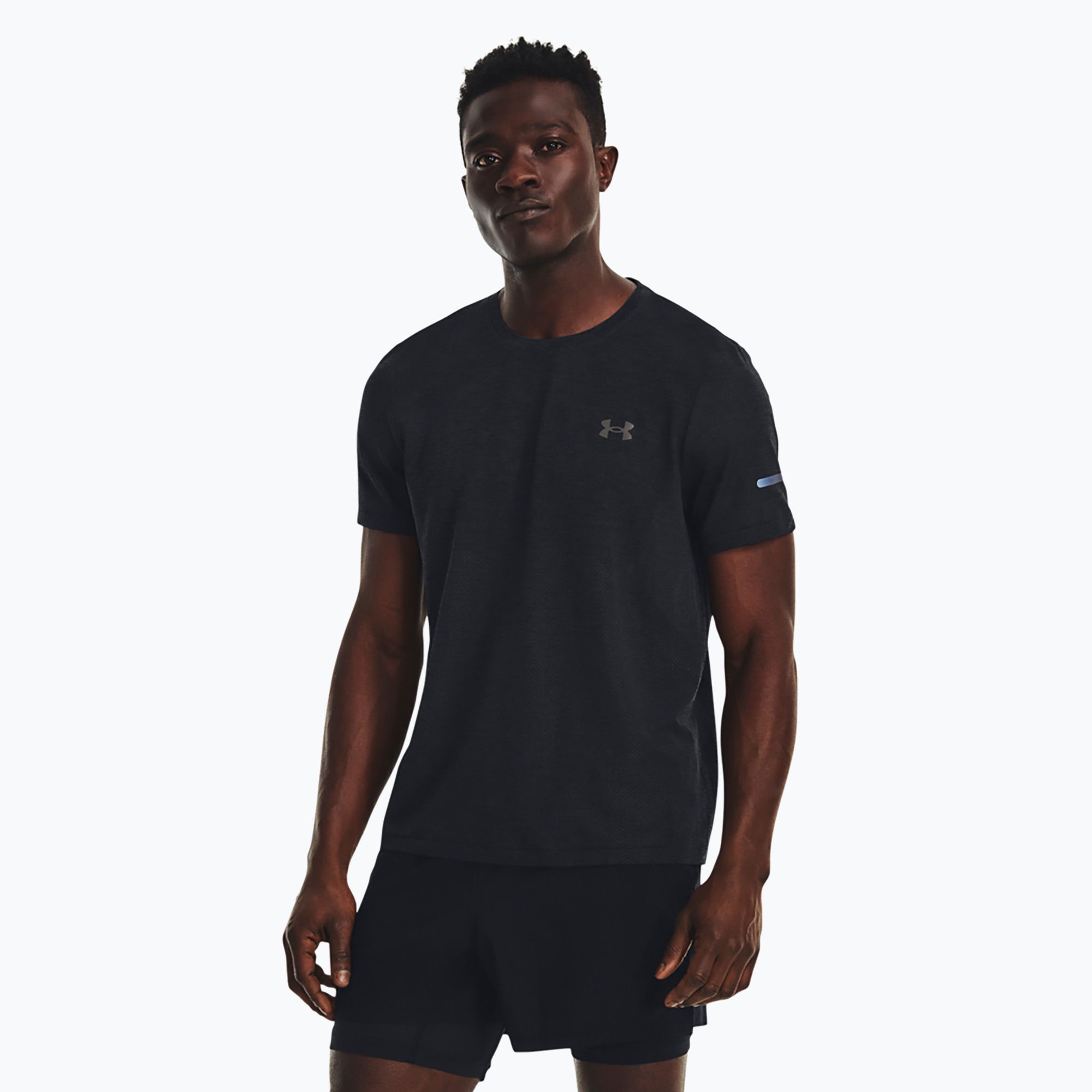 Koszulka do biegania męska Under Armour Seamless Stride black/reflective 