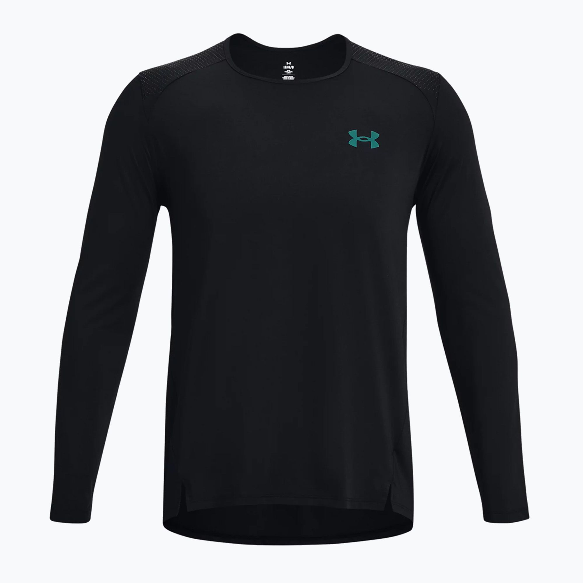 Longsleeve treningowy męski Under Armour Armourprint black/coastal teal 