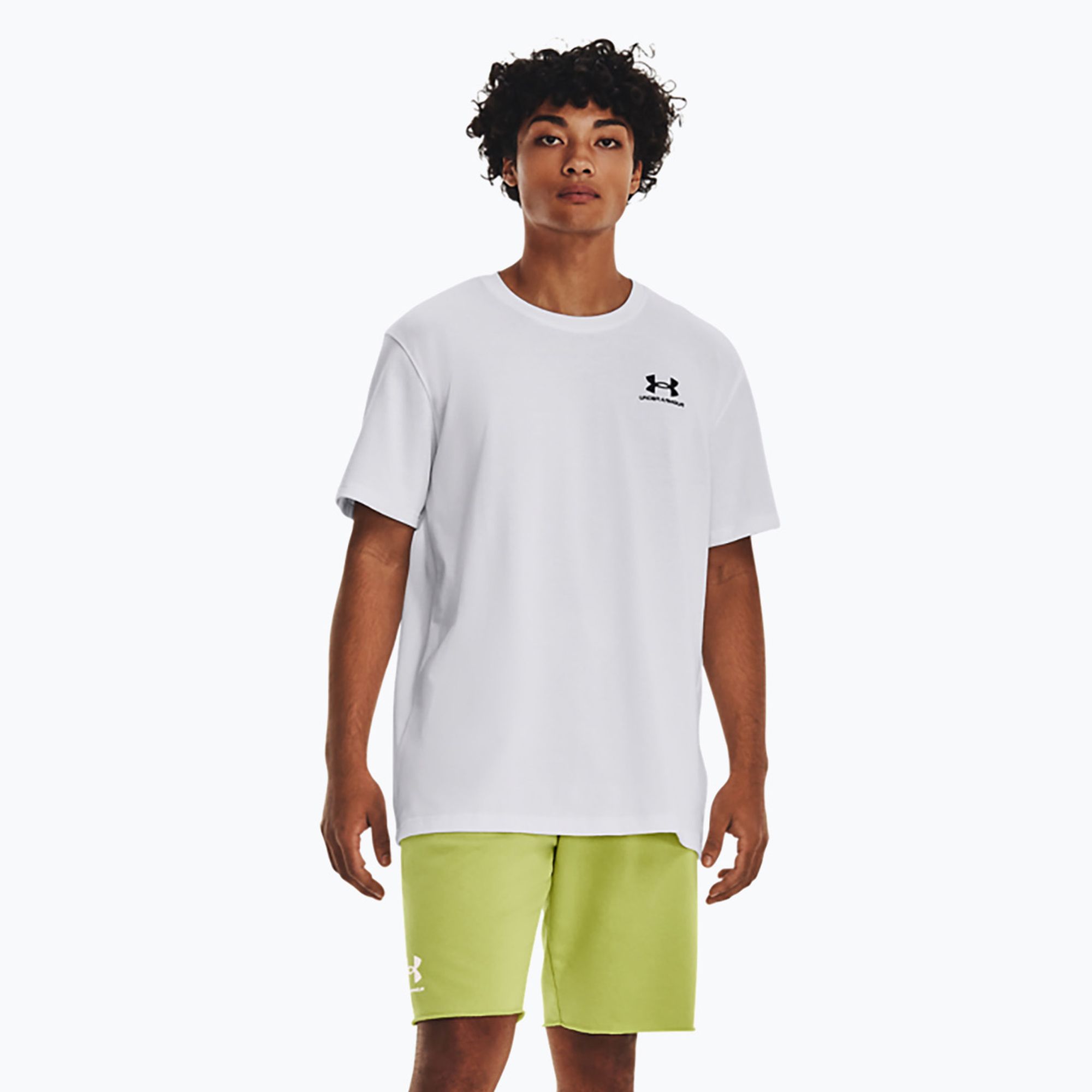 Koszulka męska Under Armour Logo Emb Heavyweight white/black 