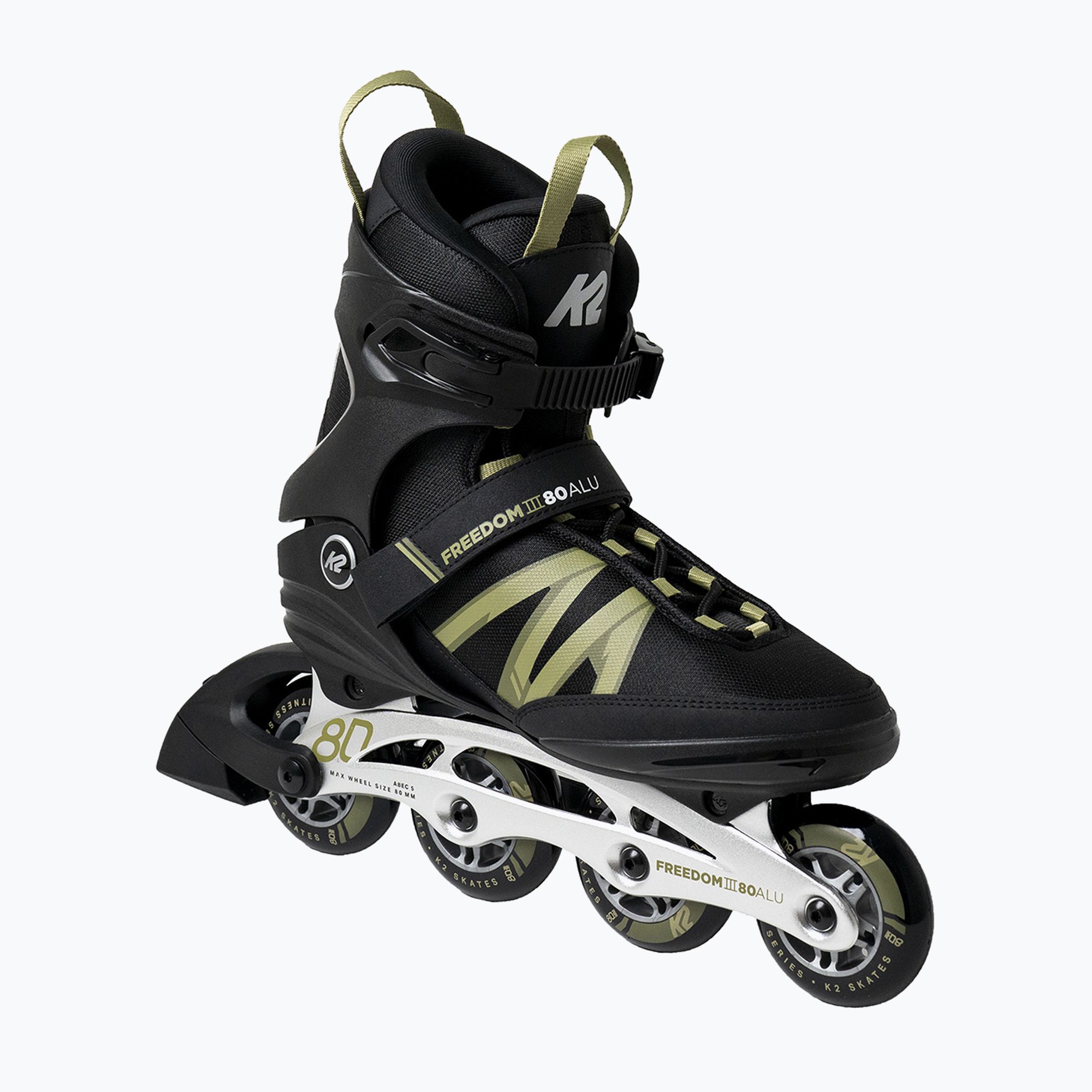 Rolki męskie K2 Freedom III 80 Alu black/green 