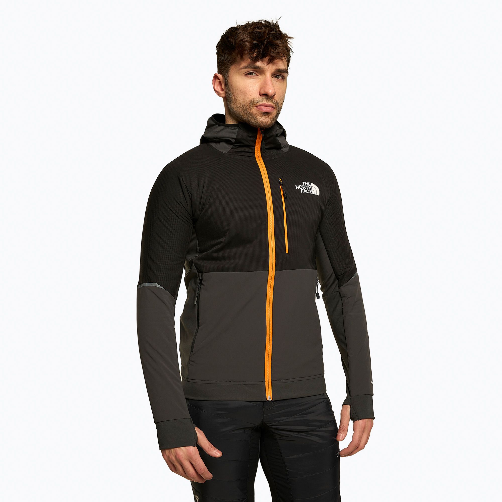 Kurtka hybrydowa męska The North Face Dawn Turn Hybrid Ventrix Hoodie asphalt grey/black/asphalt 