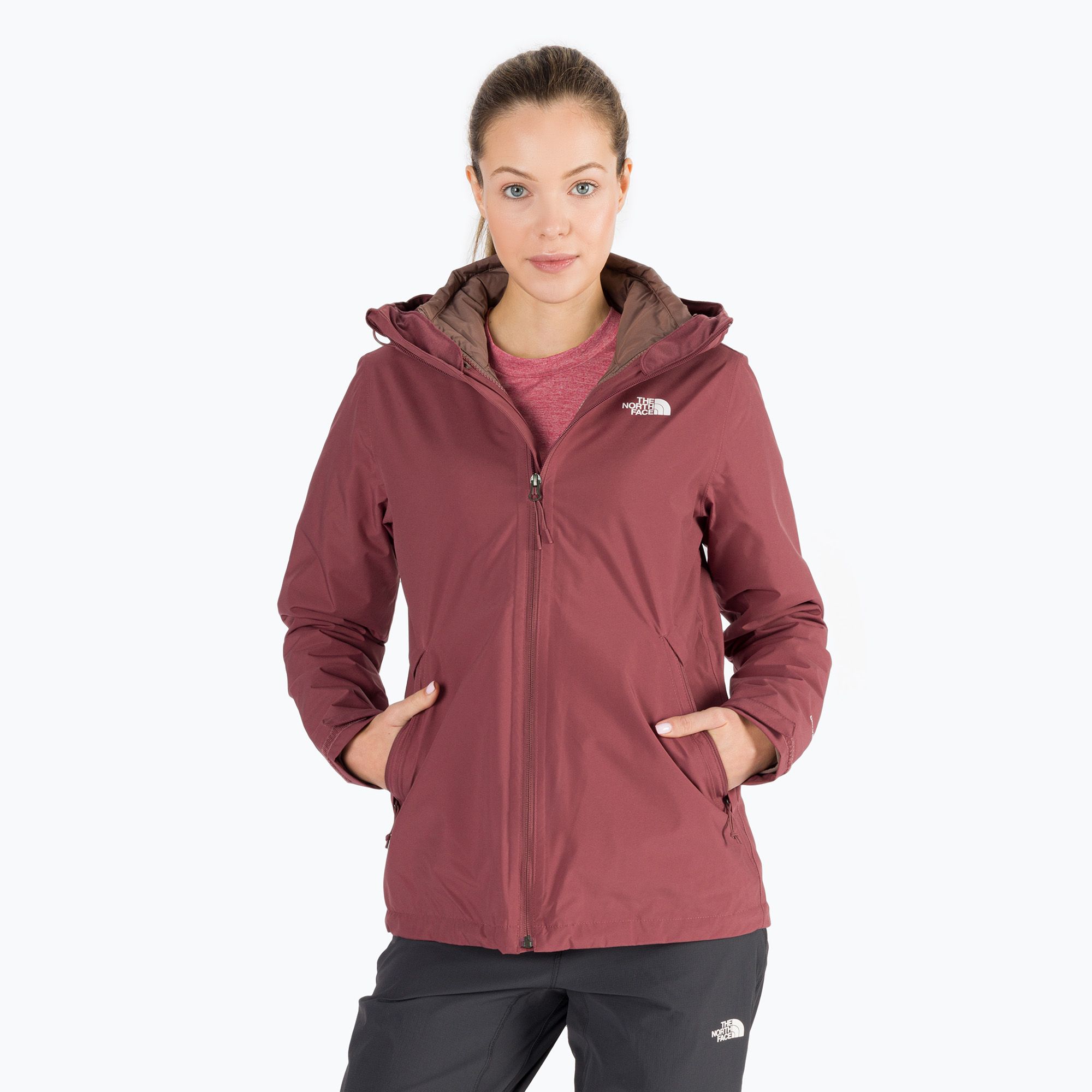 Kurtka 3w1 damska The North Face Carto Triclimate wild ginger/deep taupe 