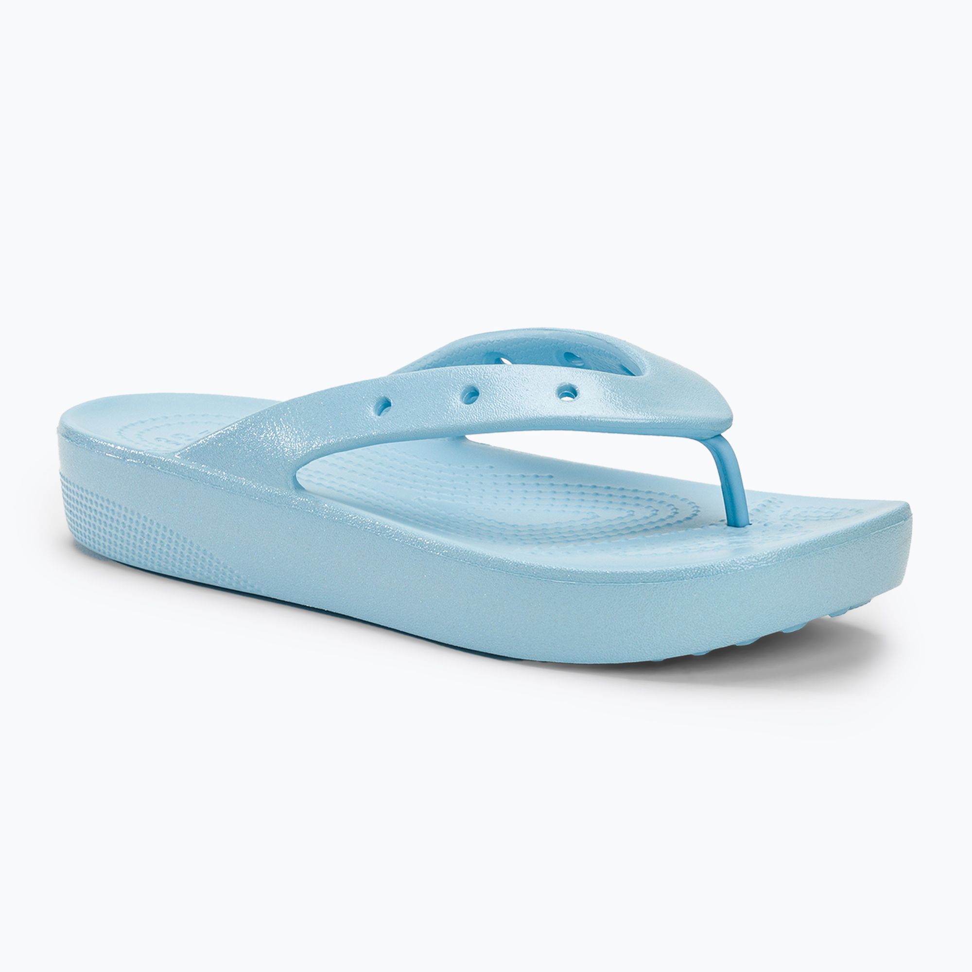 Japonki damskie Crocs Classic Platform Meta Pearl blue calcite 