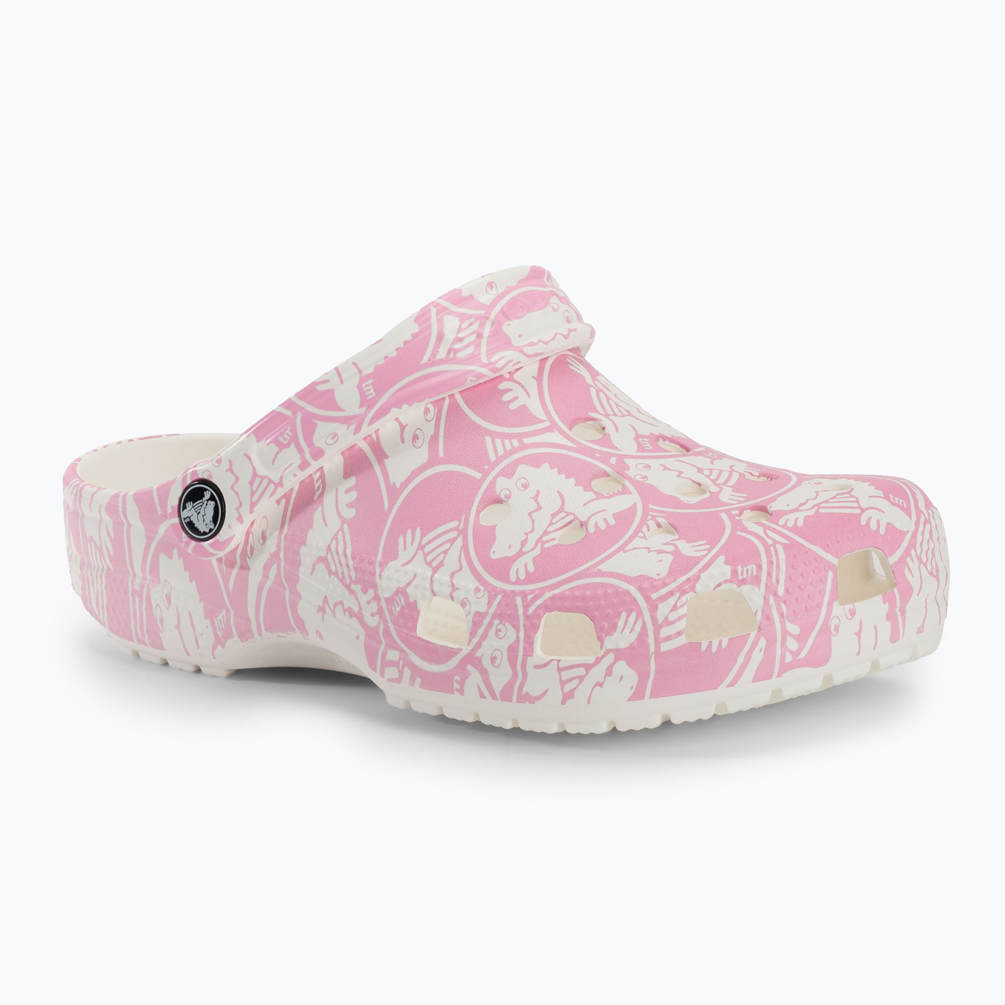 Klapki Crocs Classic Duke Print Clog pink tweed 
