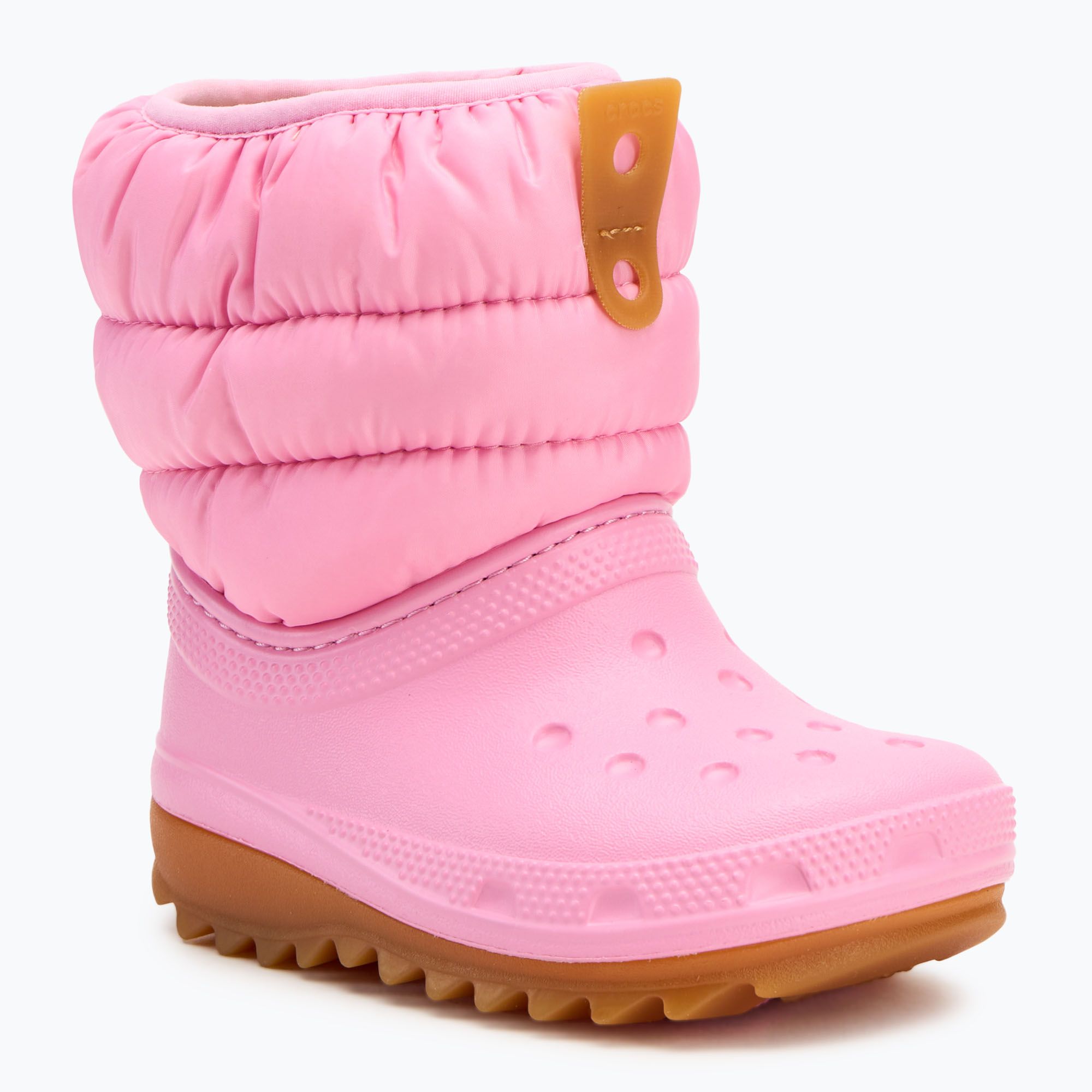 Śniegowce dziecięce Crocs Classic Neo Puff Boot Toddler pink tweed/gum 