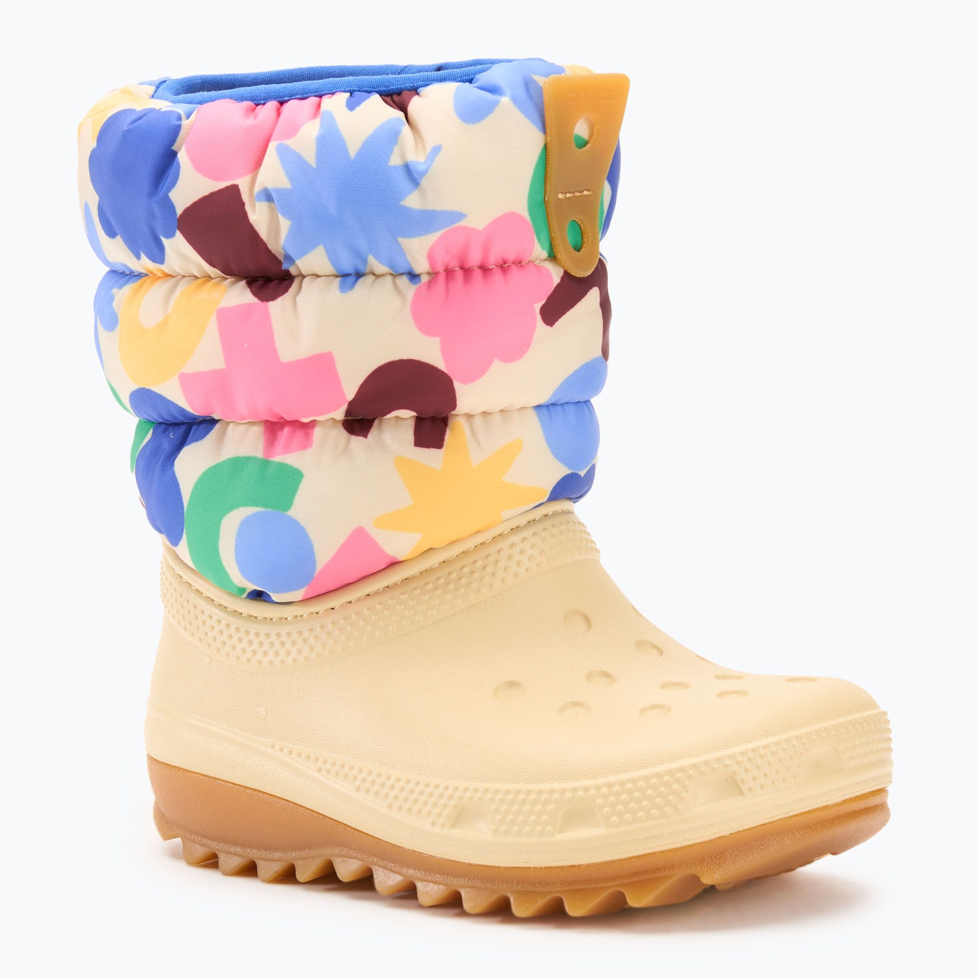 Śniegowce Crocs Classic Neo Puff Geo Shapes Boot Toddler shitake/multi 