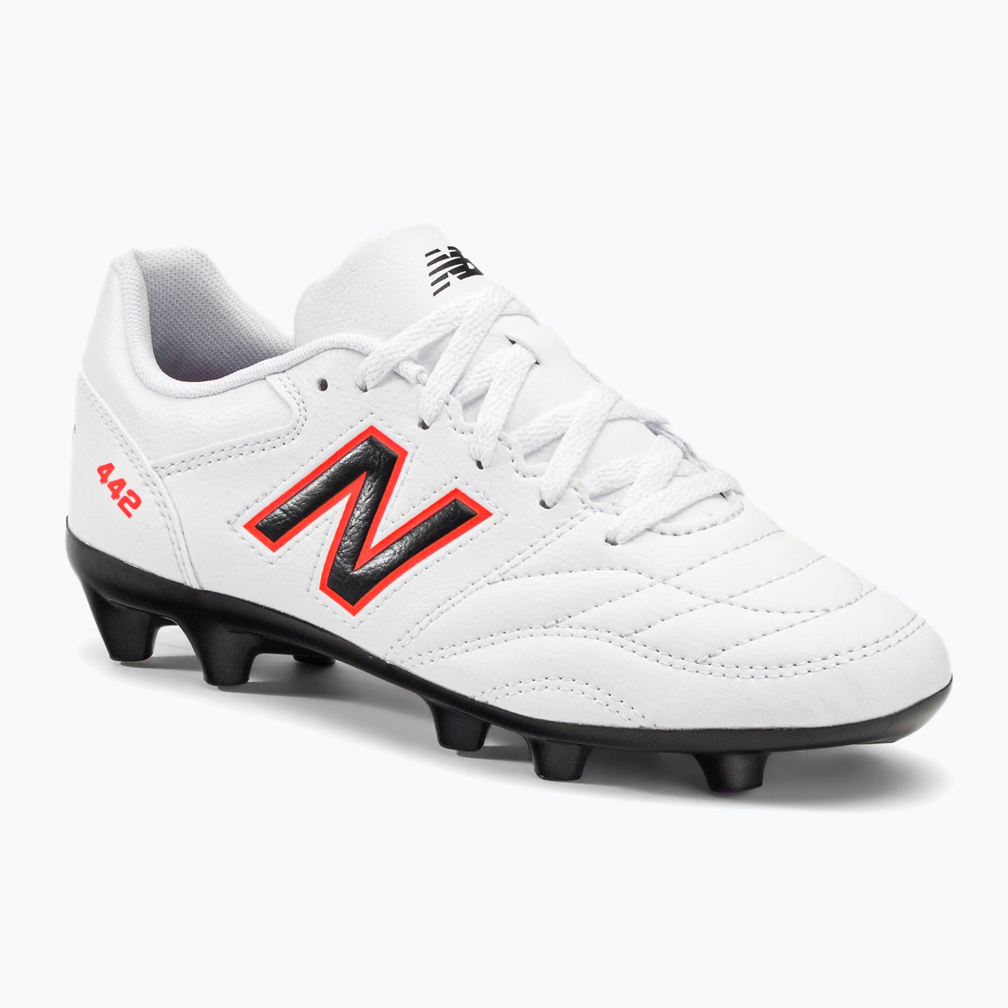 Buty piłkarskie dziecięce New Balance 442's Academy V2 FG white/black 