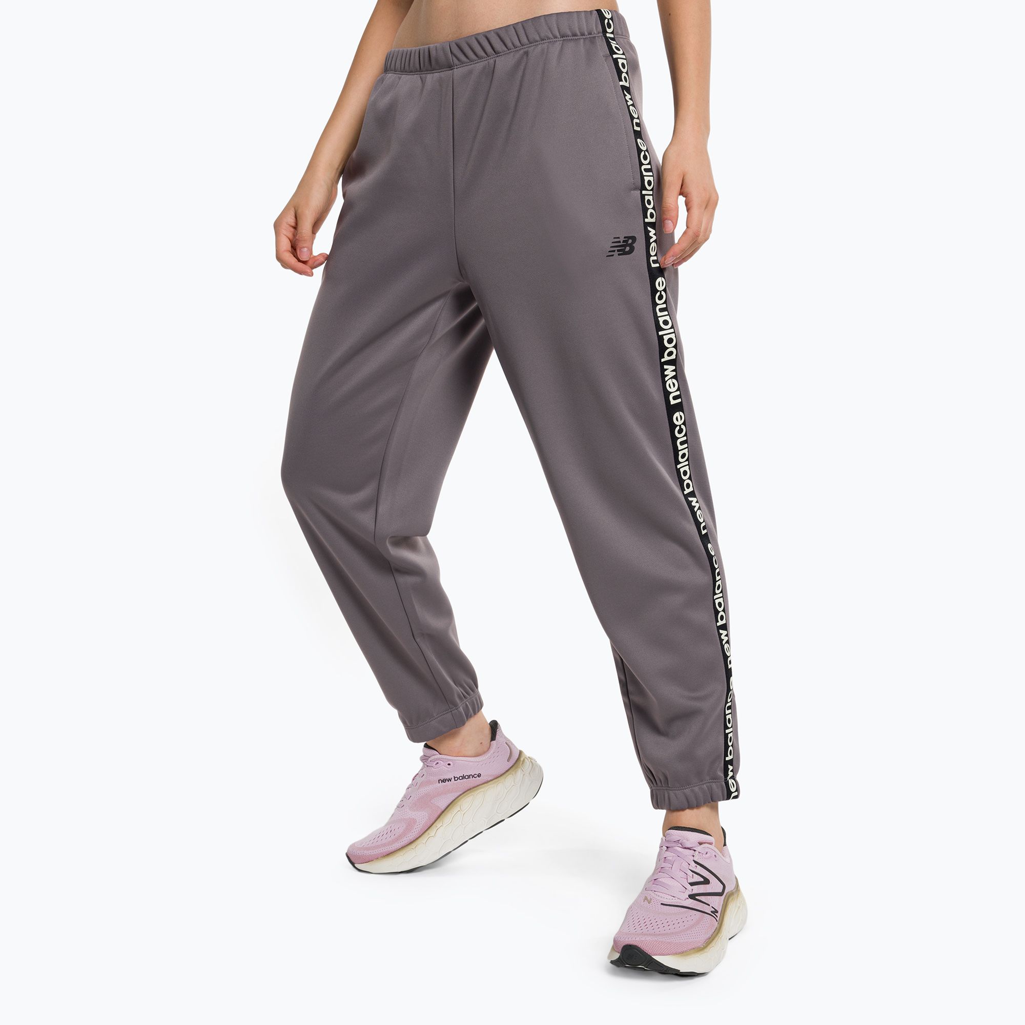 Spodnie treningowe damskie New Balance Relentless Performance Fleece zinc 