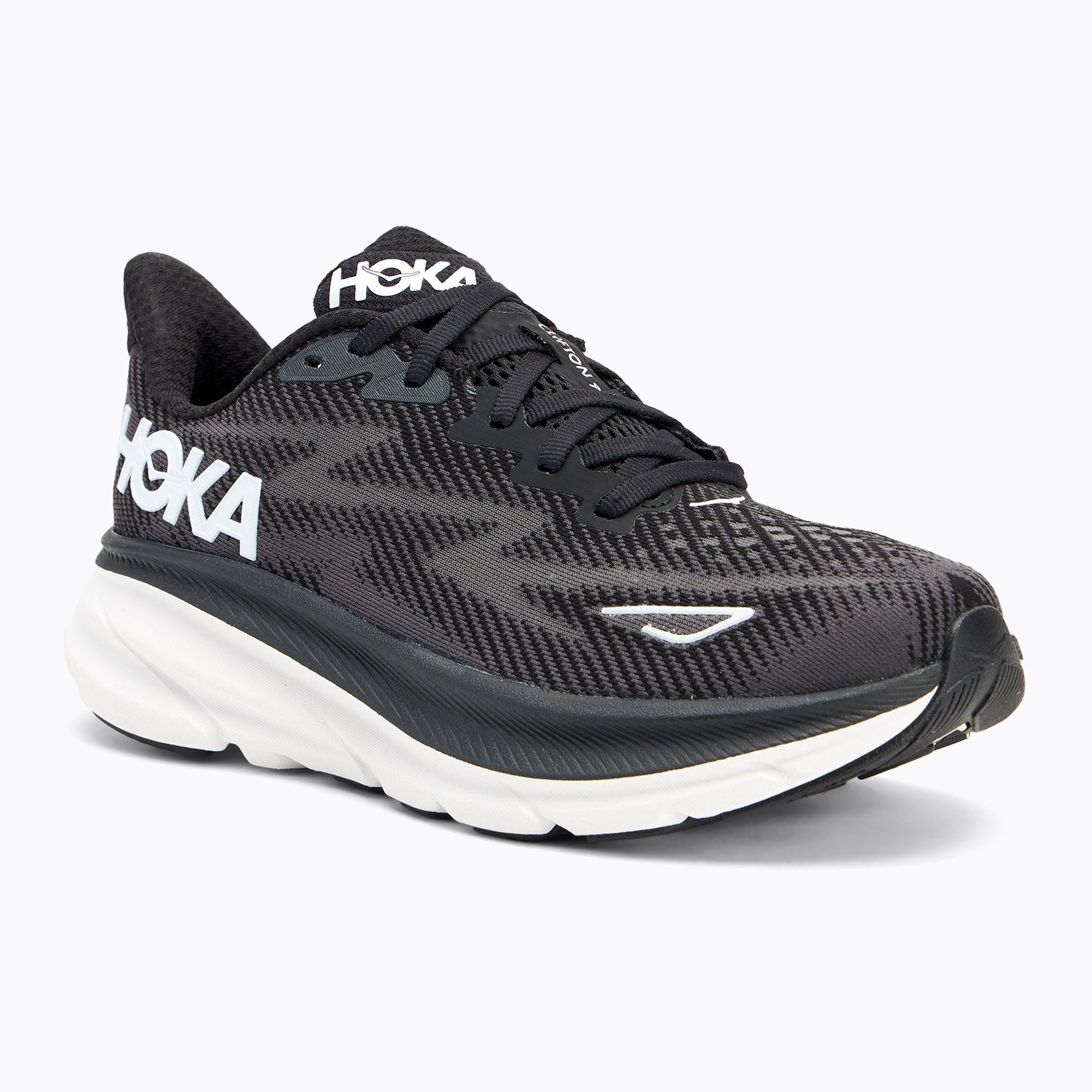 Buty do biegania damskie HOKA Clifton 9 black/white 