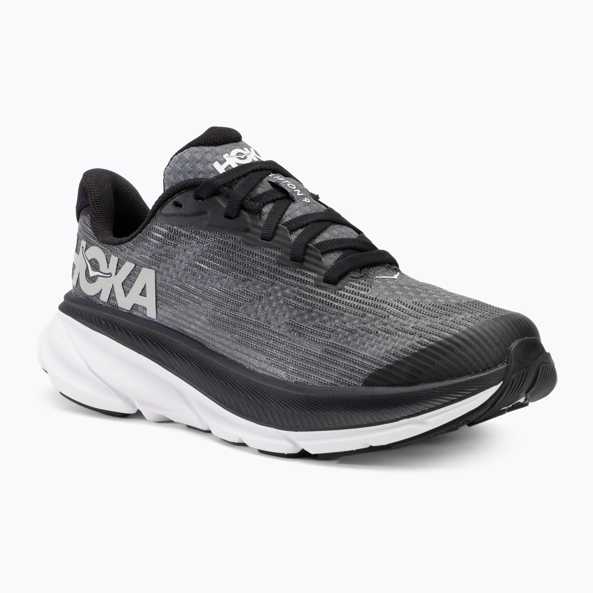 Buty do biegania dziecięce HOKA Clifton 9 black/white 