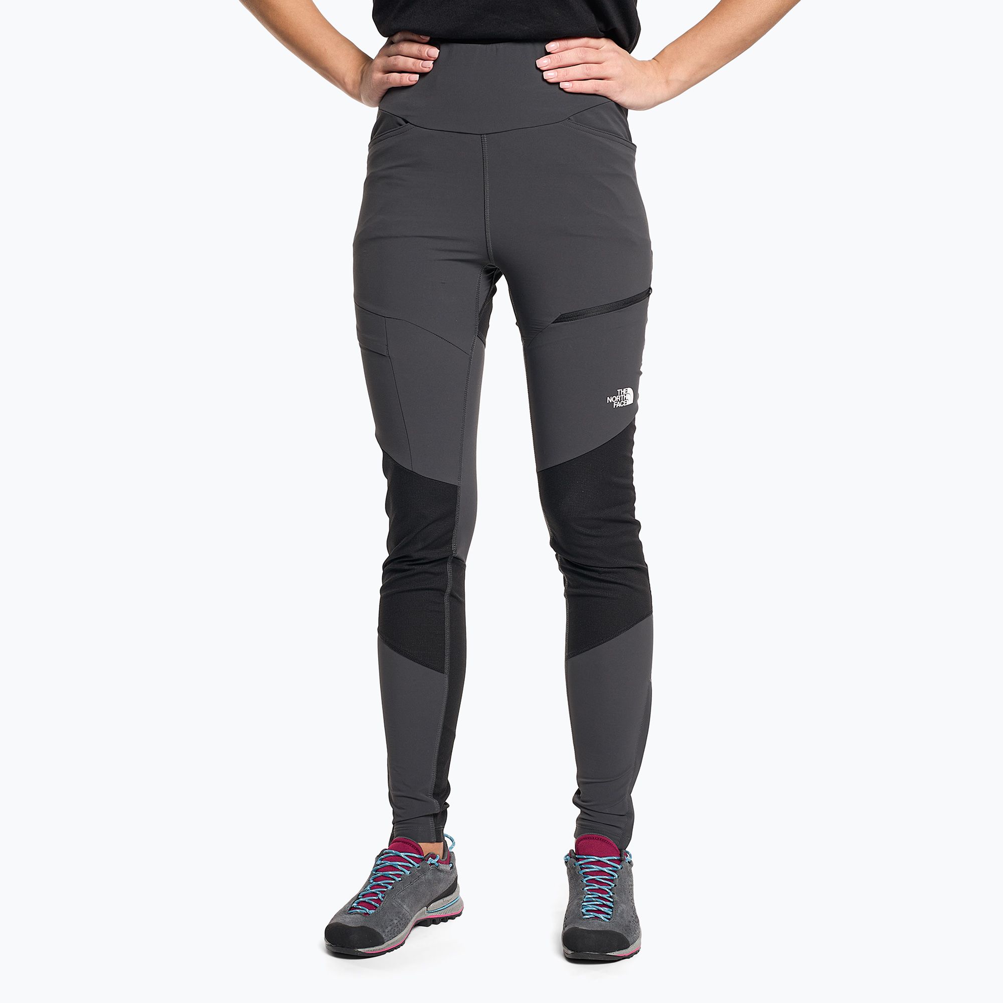 Spodnie wspinaczkowe damskie The North Face Felik Alpine Tight asphalt grey/black/black 