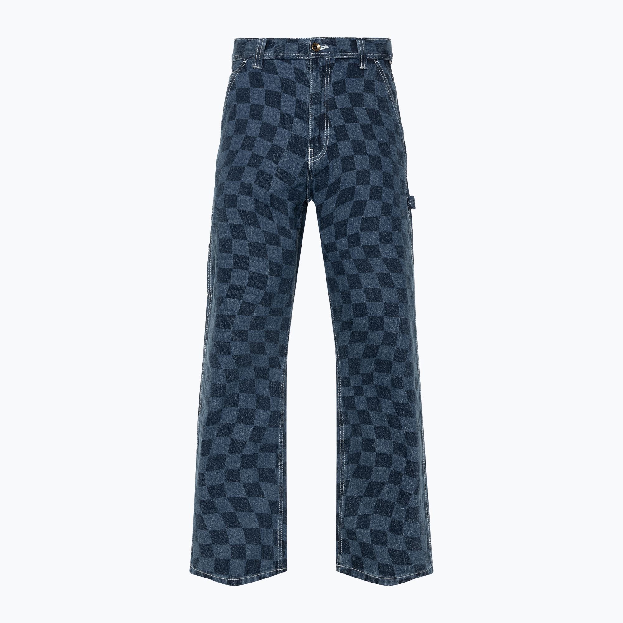 Spodnie męskie Vans Drill Chore Carpenter checkerboard denim/indigo 