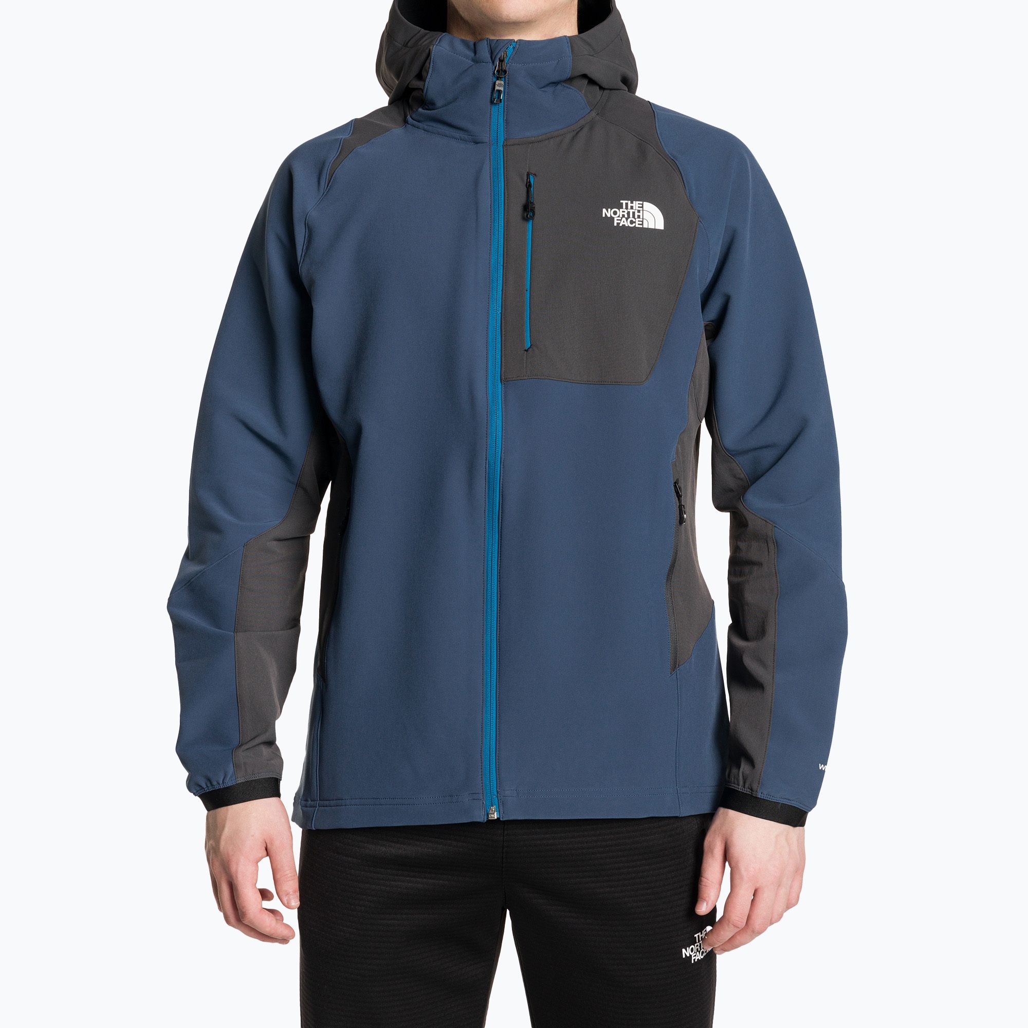 Kurtka softshell męska The North Face AO Softshell Hoodie shady blue/asphalt grey 