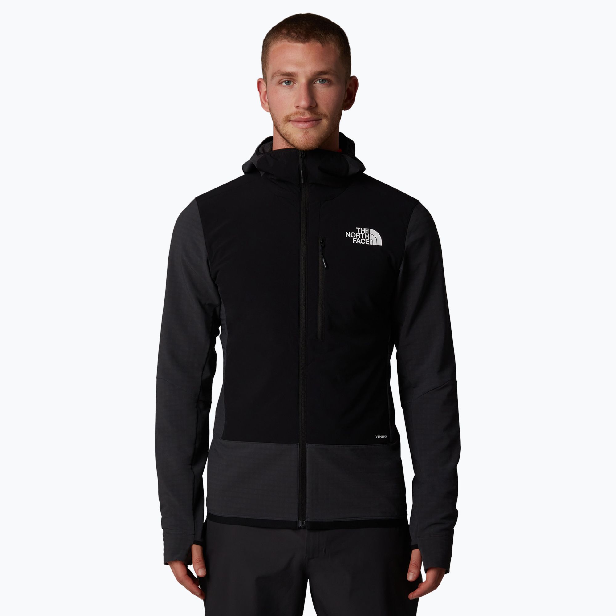 Kurtka hybrydowa męska The North Face Elixir Hybrid Ventrix Midlayer asphalt grey/black 