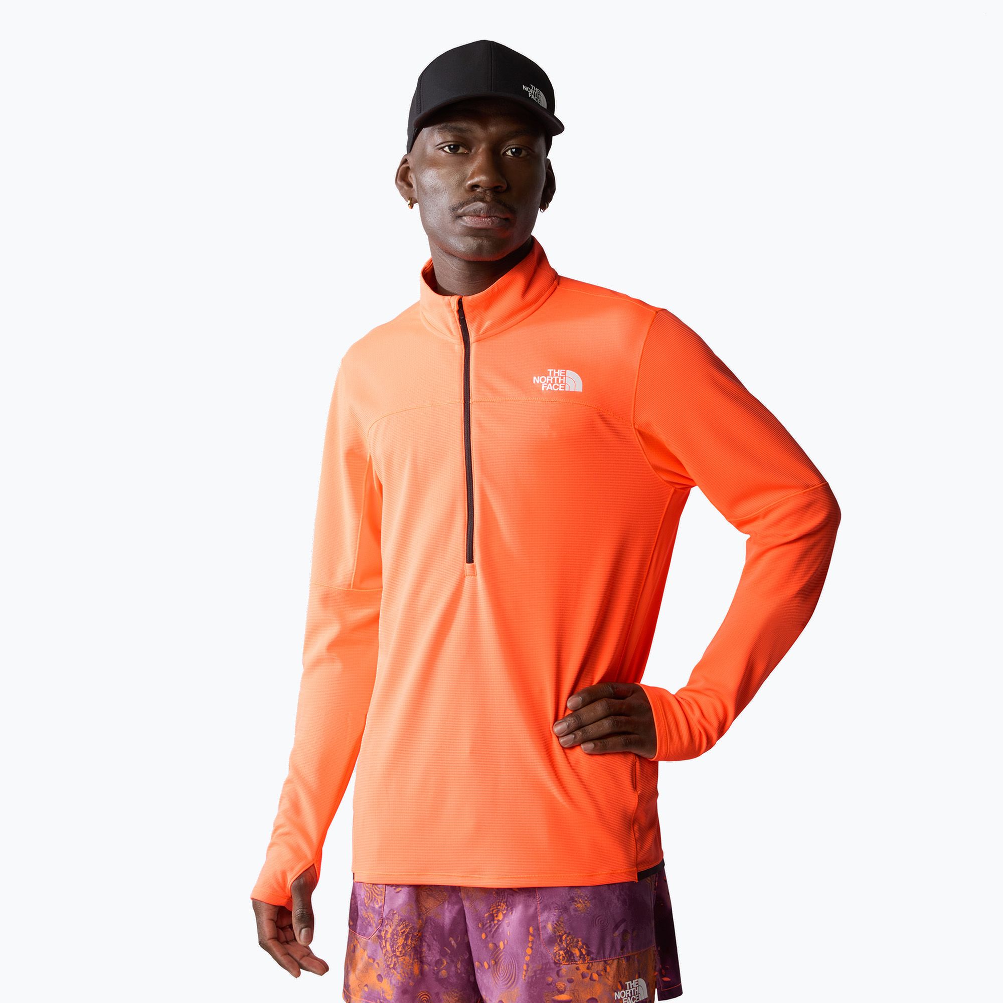 Bluza do biegania męska The North Face Sunriser 1/4 Zip vivid flame 