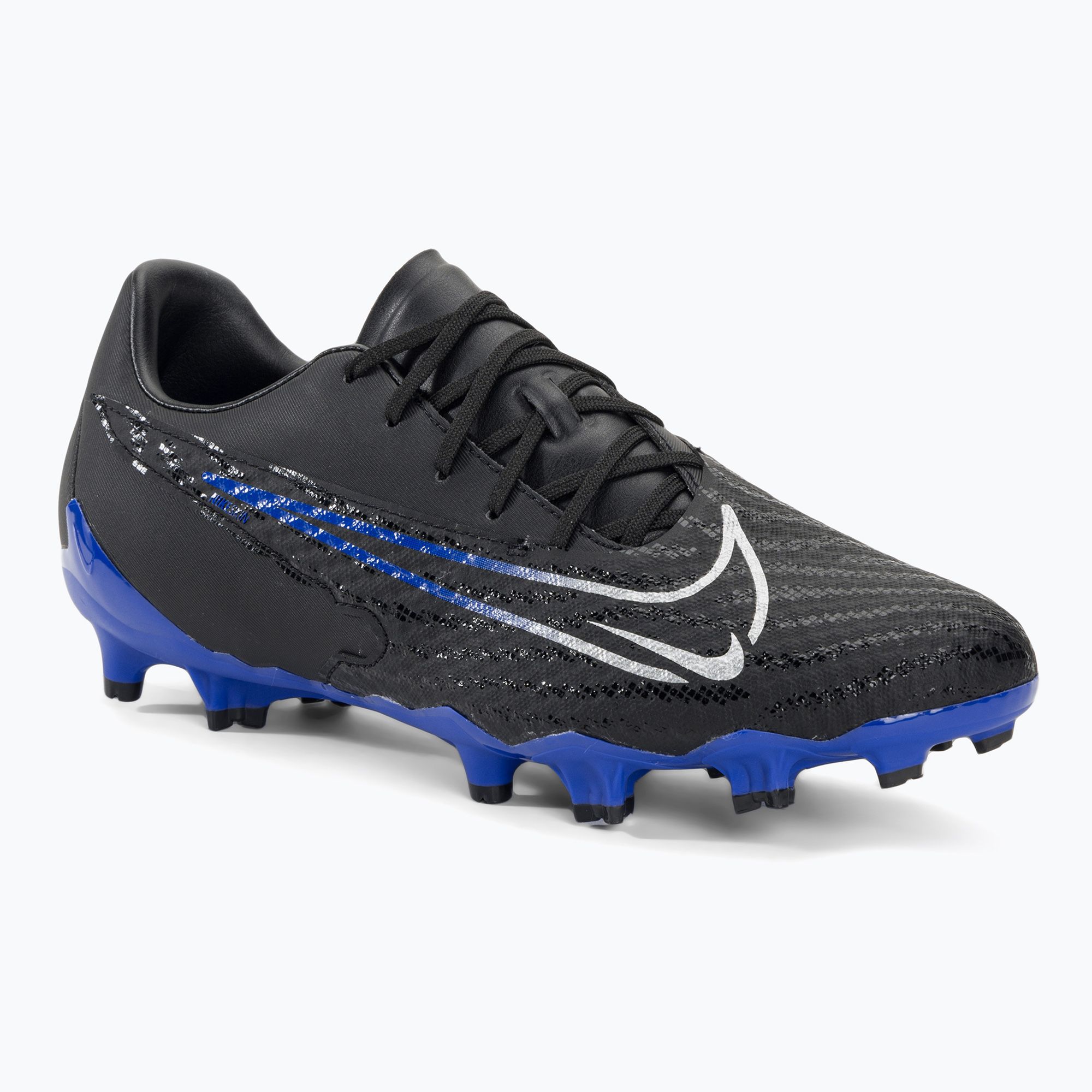Buty piłkarskie męskie Nike Phantom GX Academy FG/MG black/chrome/hyper royal 