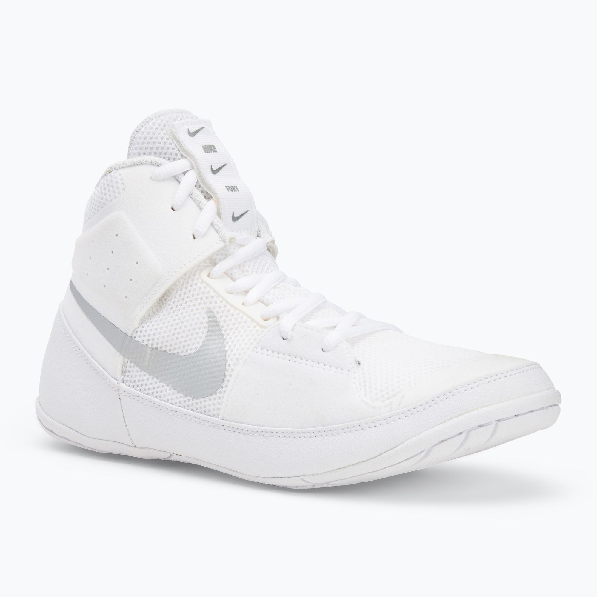 Buty zapaśnicze Nike Fury white/metallic silver 