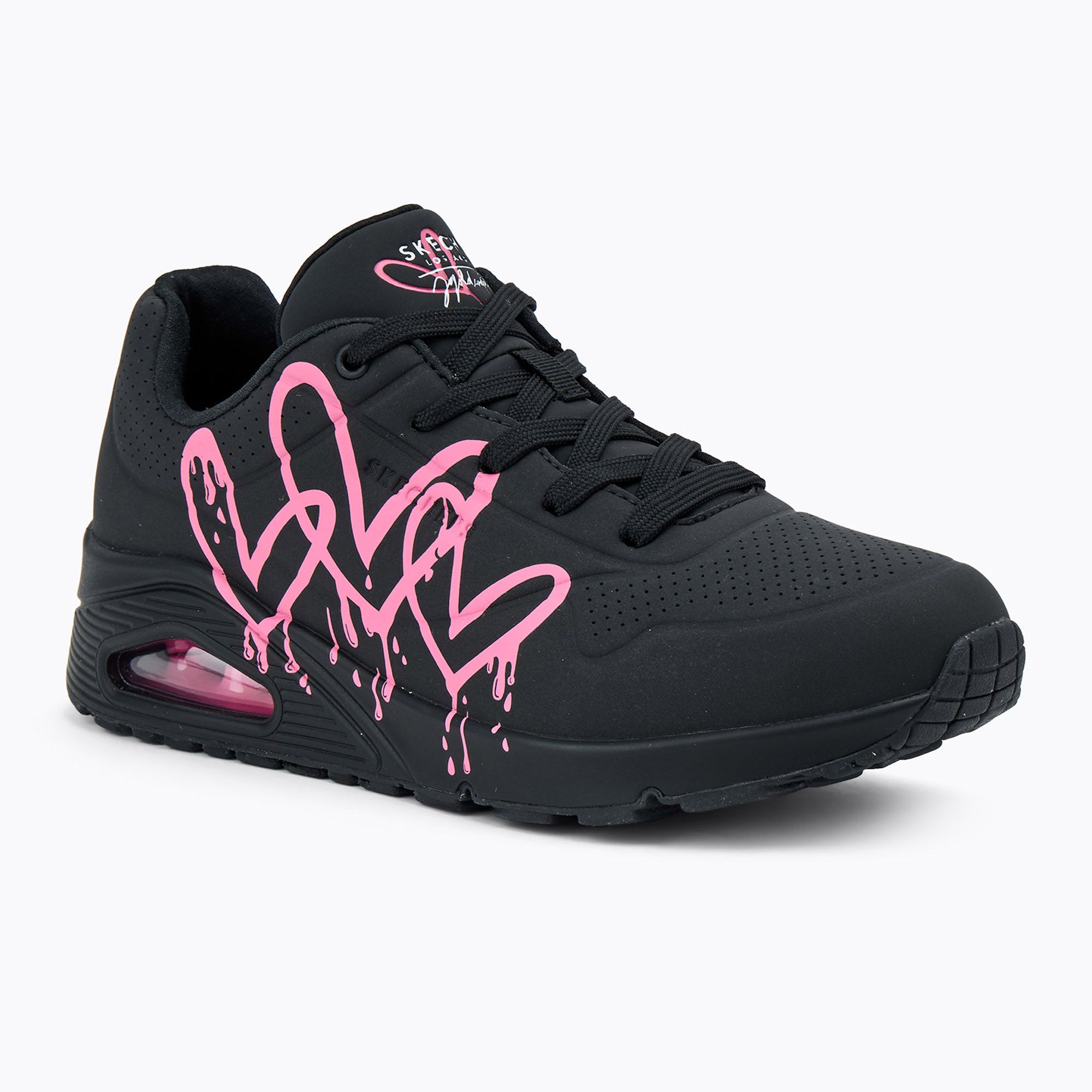 Buty damskie SKECHERS Uno Dripping In Love black/pink 