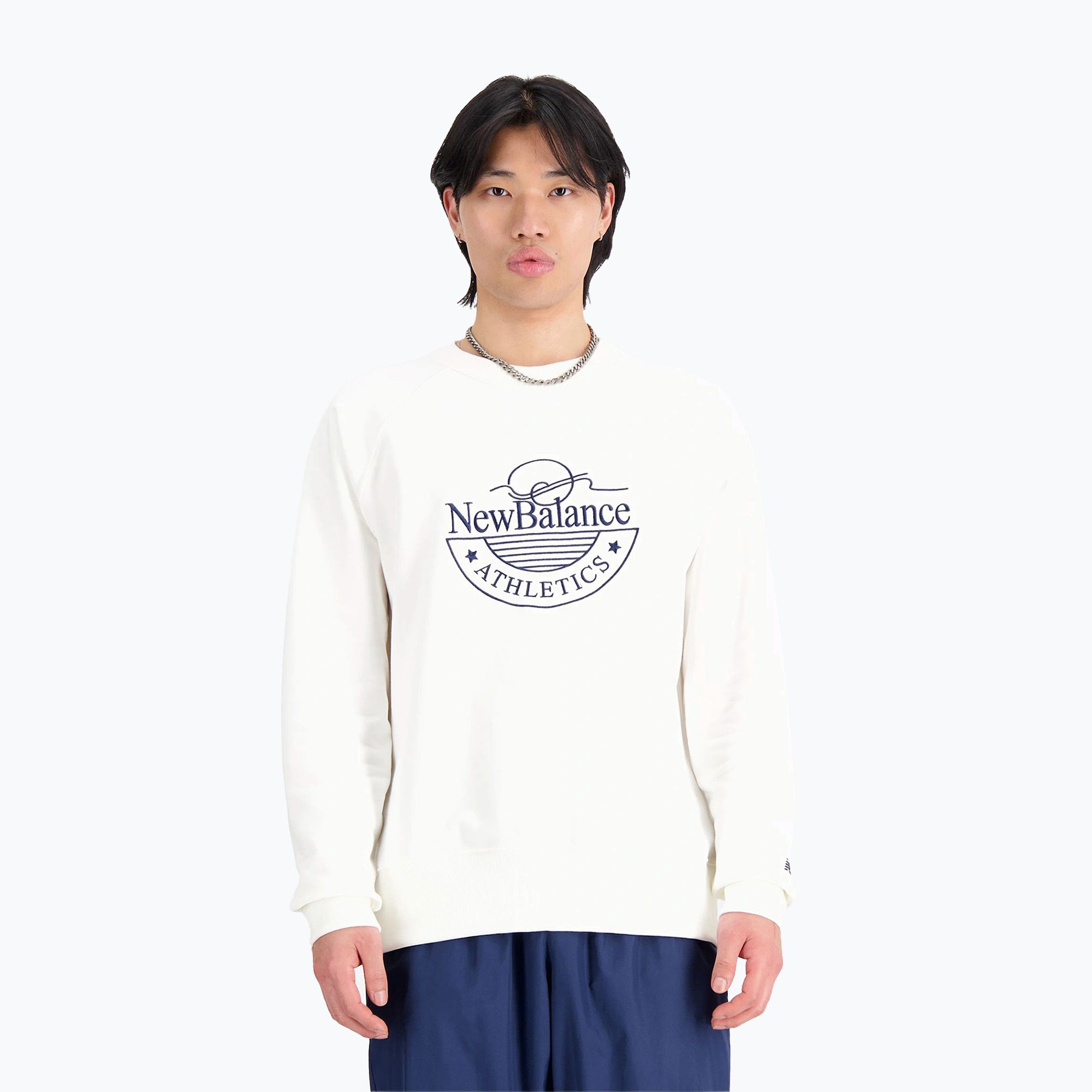 Bluza męska New Balance Athletics Graphic Crew seasalt 