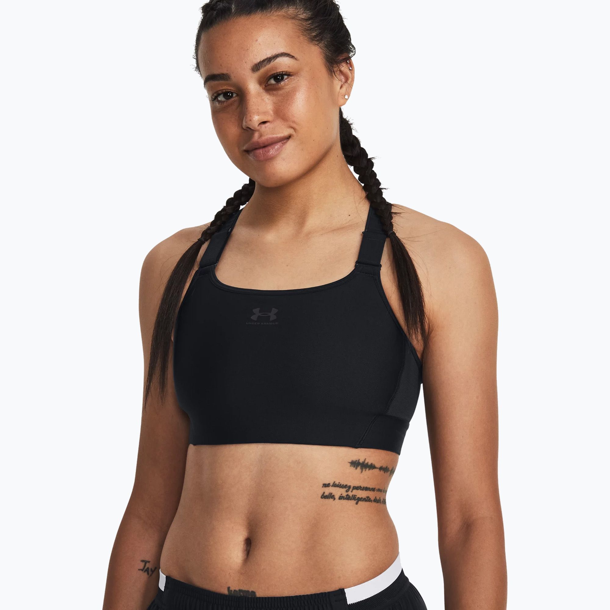 Biustonosz treningowy Under Armour HeatGear Armour High black/jet gray 