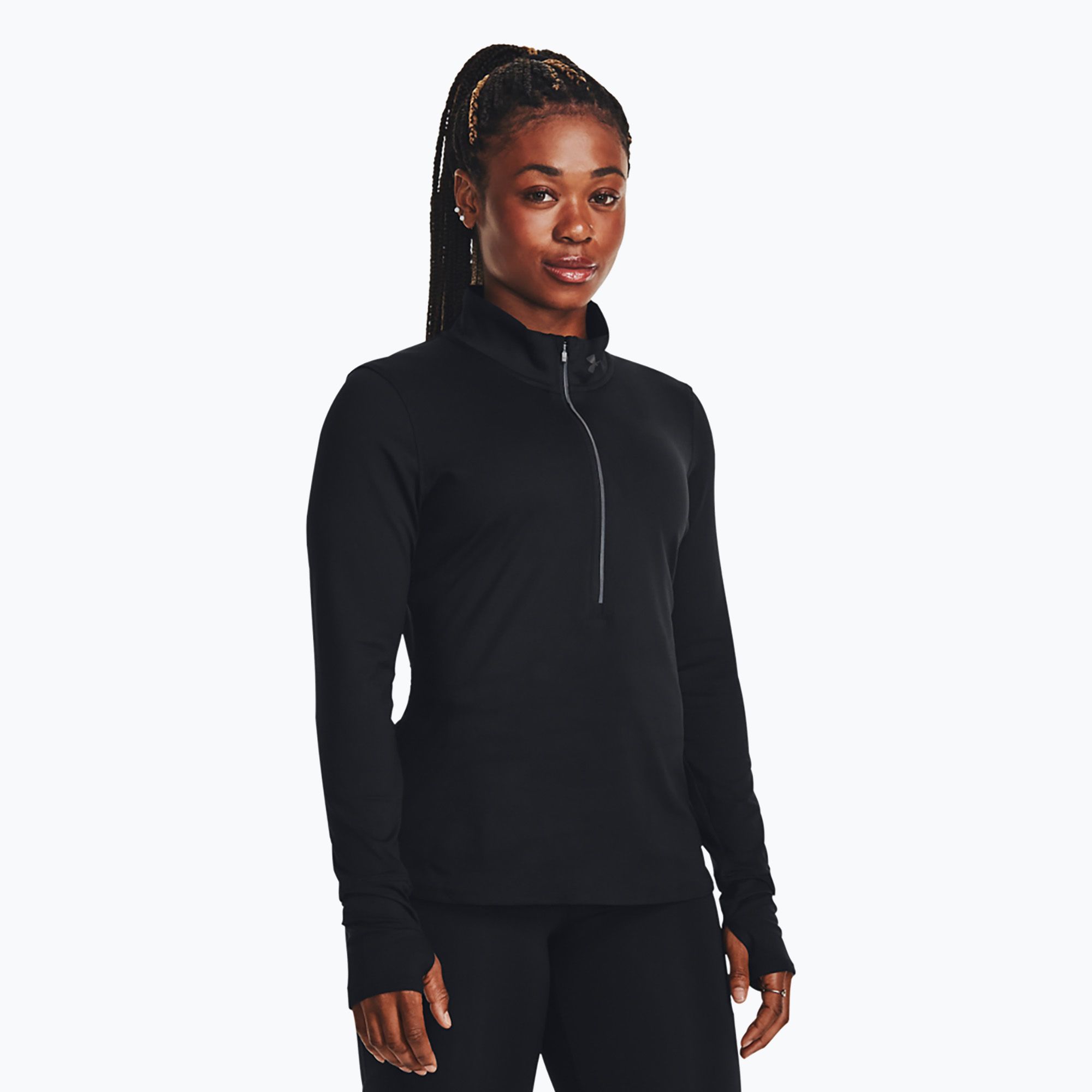 Longsleeve do biegania damski Under Armour Launch Pro Half Zip black/reflective 