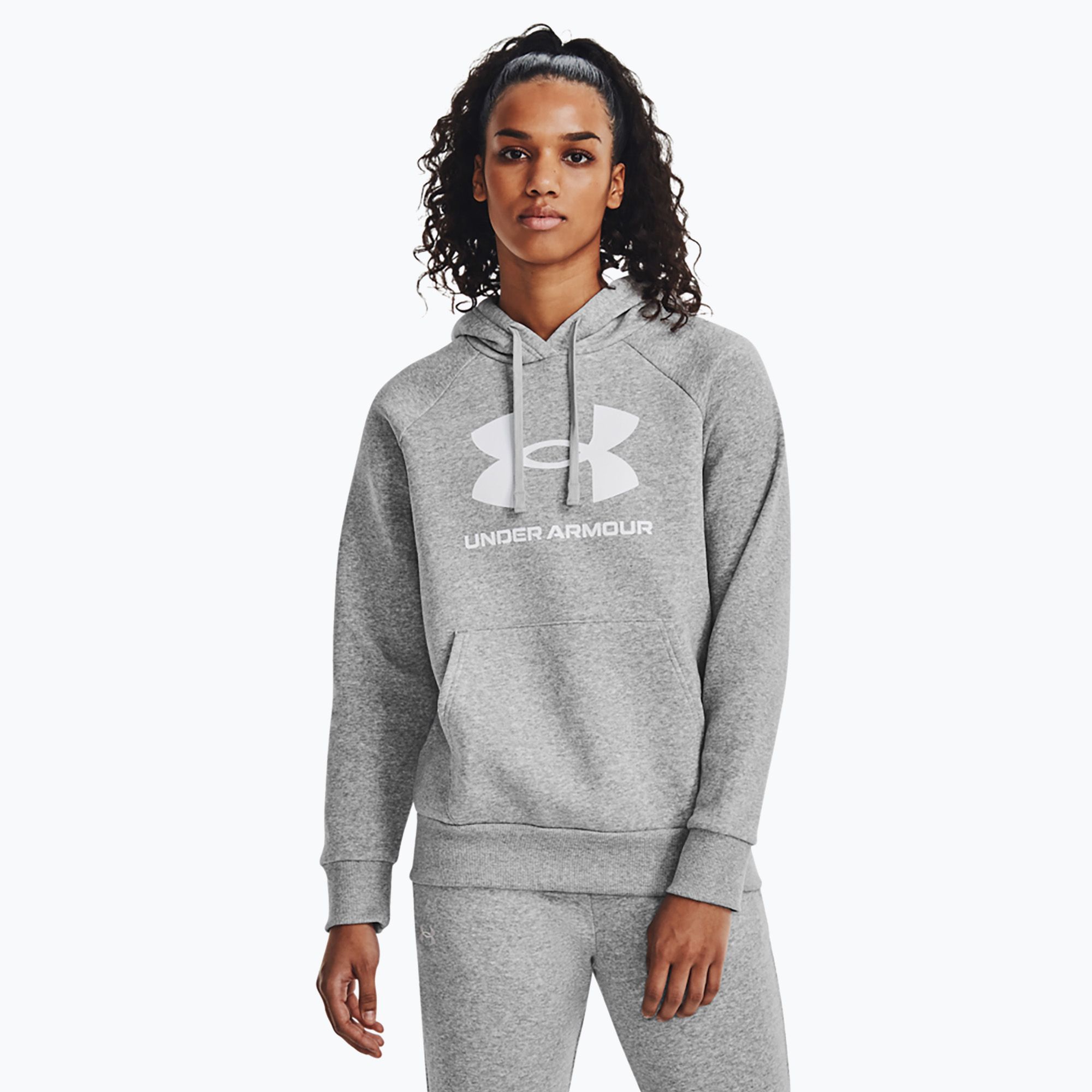 Bluza damska Under Armour Rival Fleece Big Logo Hoody mod gray light heather/white 