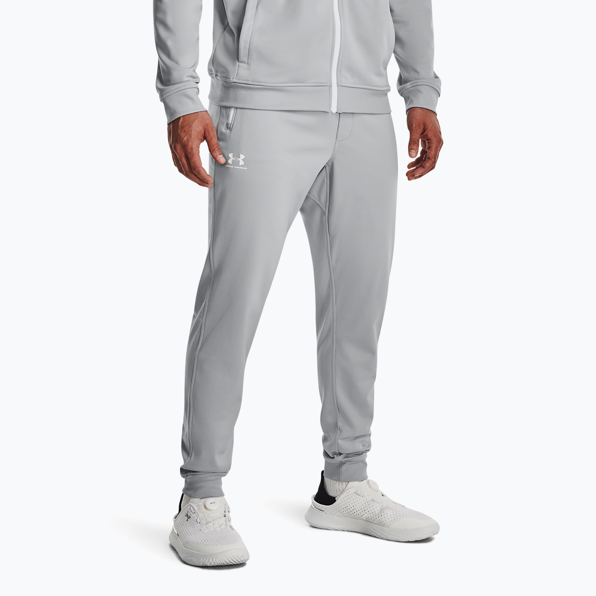 Spodnie męskie Under Armour Sportstyle Tricot Jogger mod gray/white 