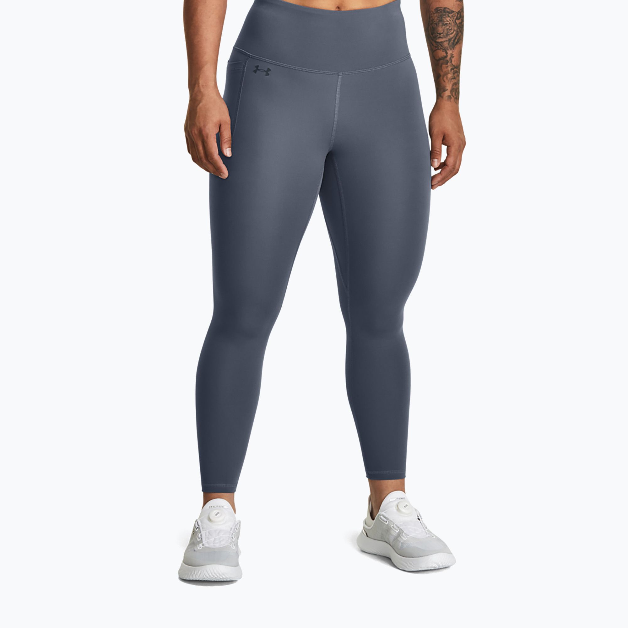 Legginsy treningowe damskie Under Armour Motion Ankle gravel/downpour gray 