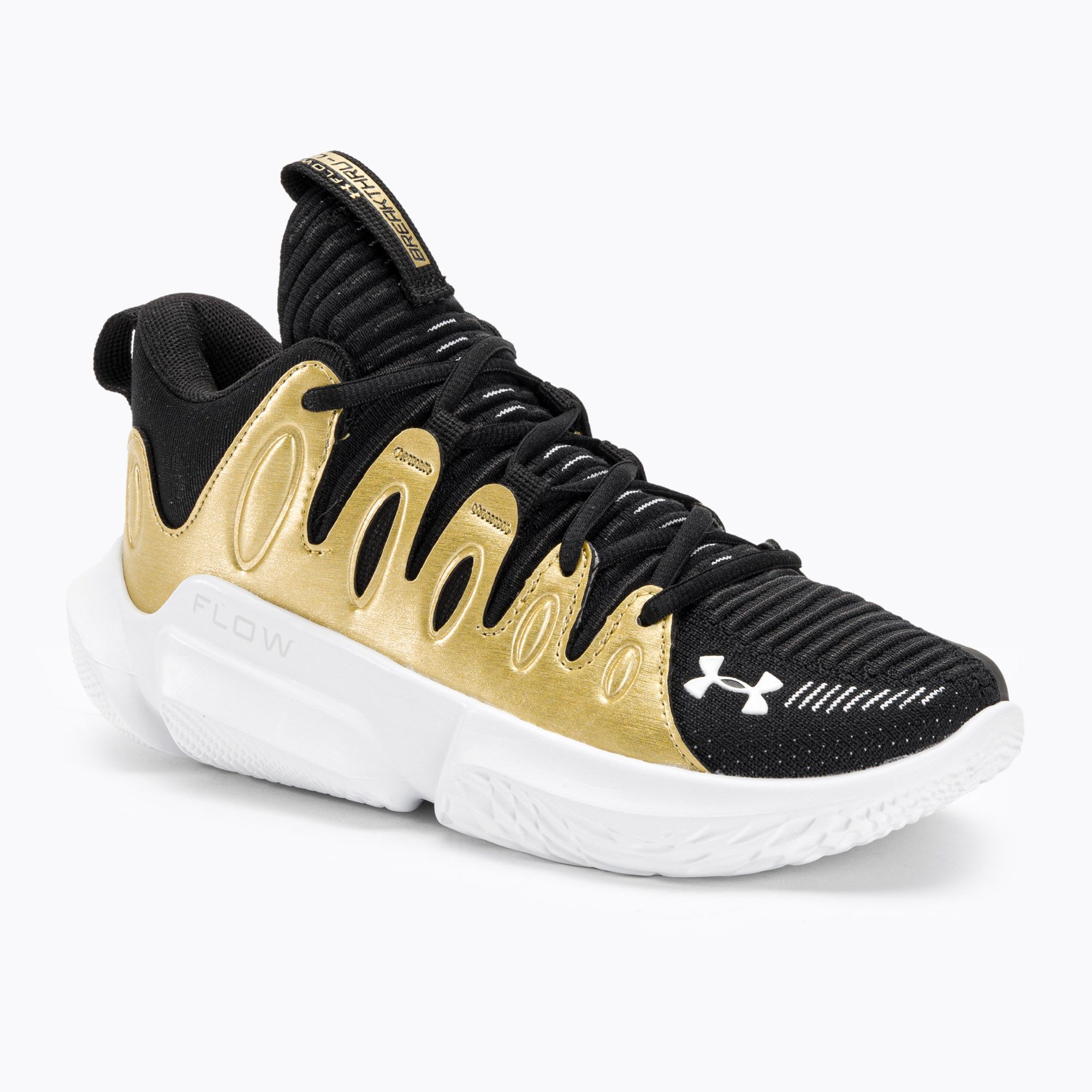 Buty do koszykówki damskie Under Armour W Flow Breakthru 4 black/metallic gold/white 