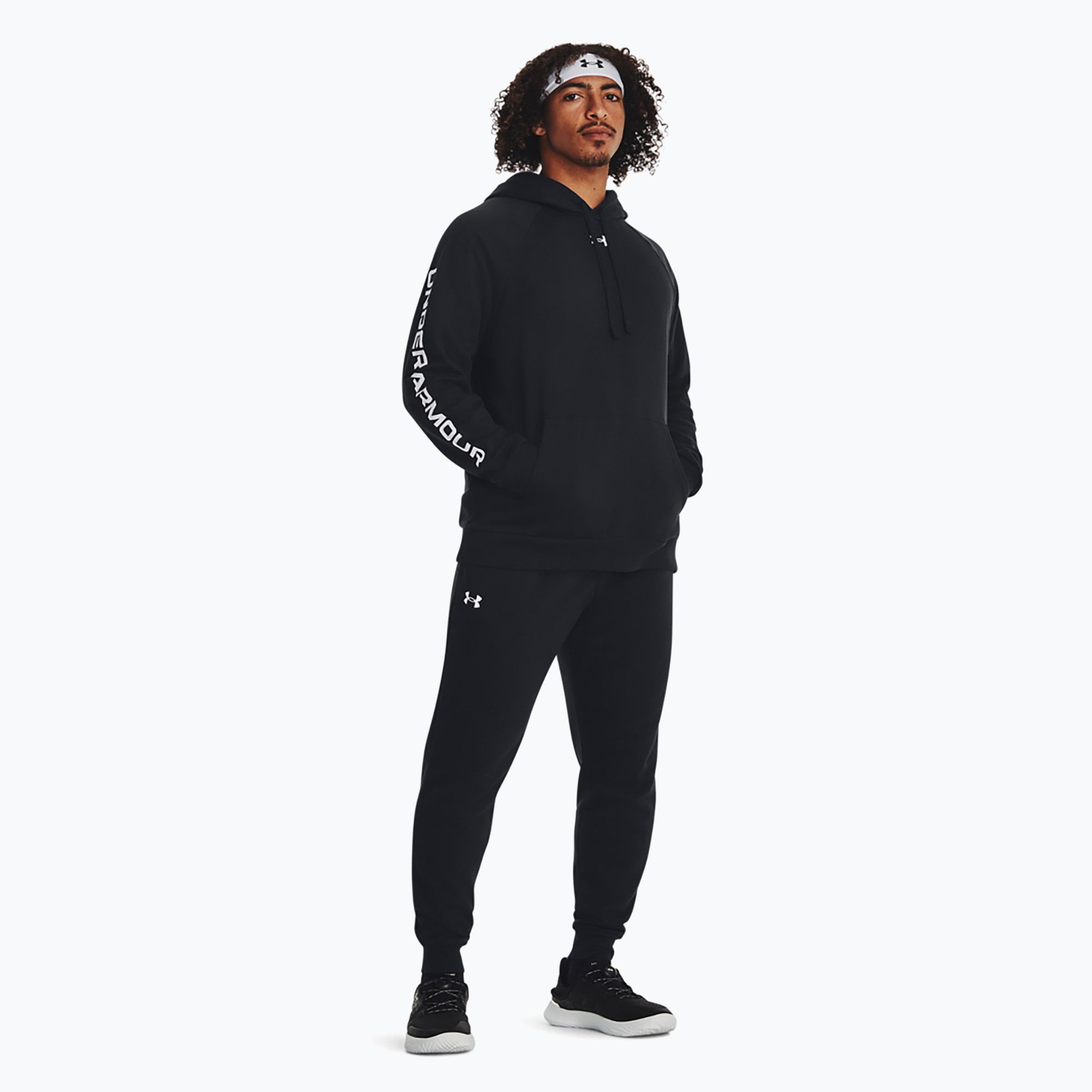 Dres męski Under Armour Rival Fleece Suit black/white 