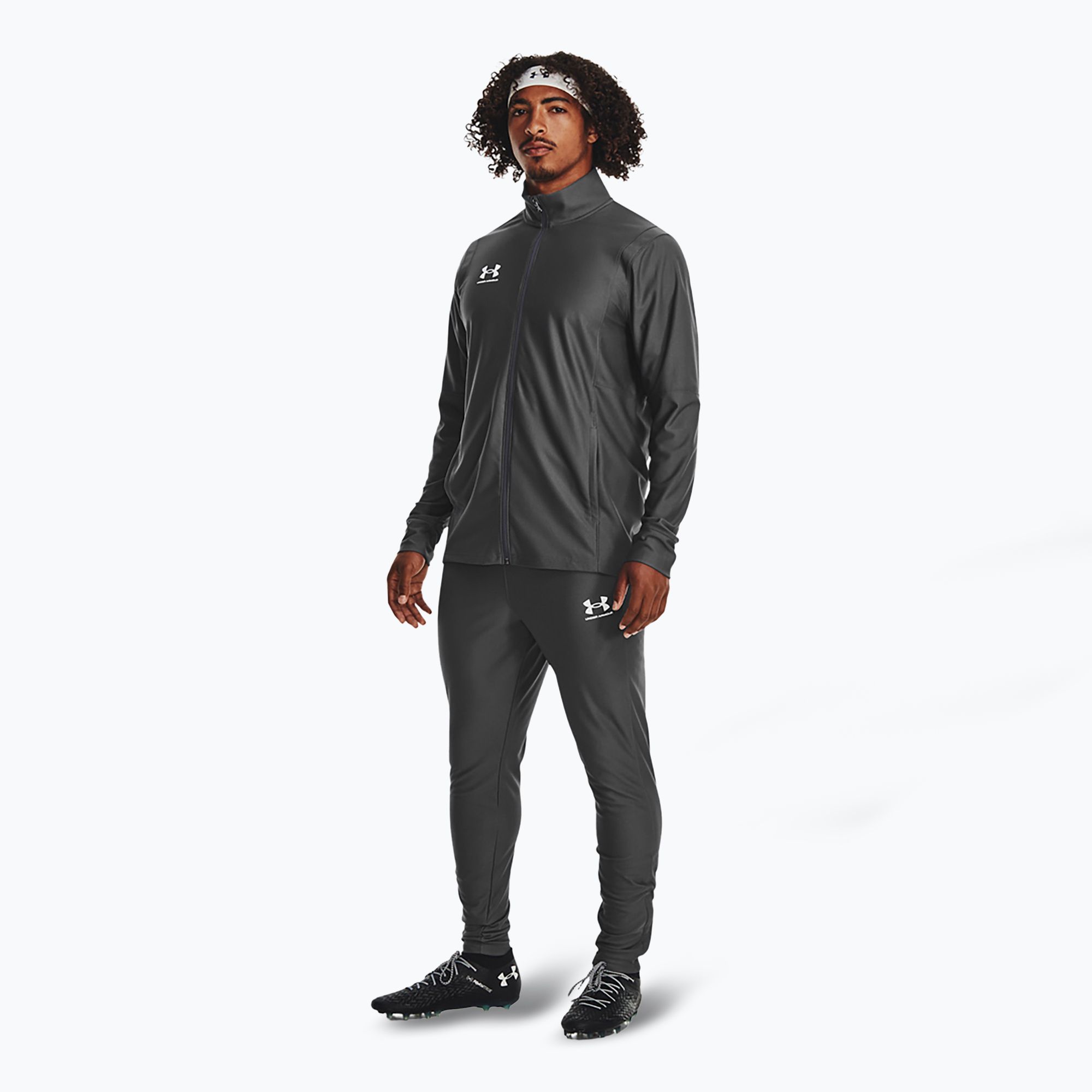 Komplet piłkarski męski Under Armour Challenger Tracksuit castlerock/white 
