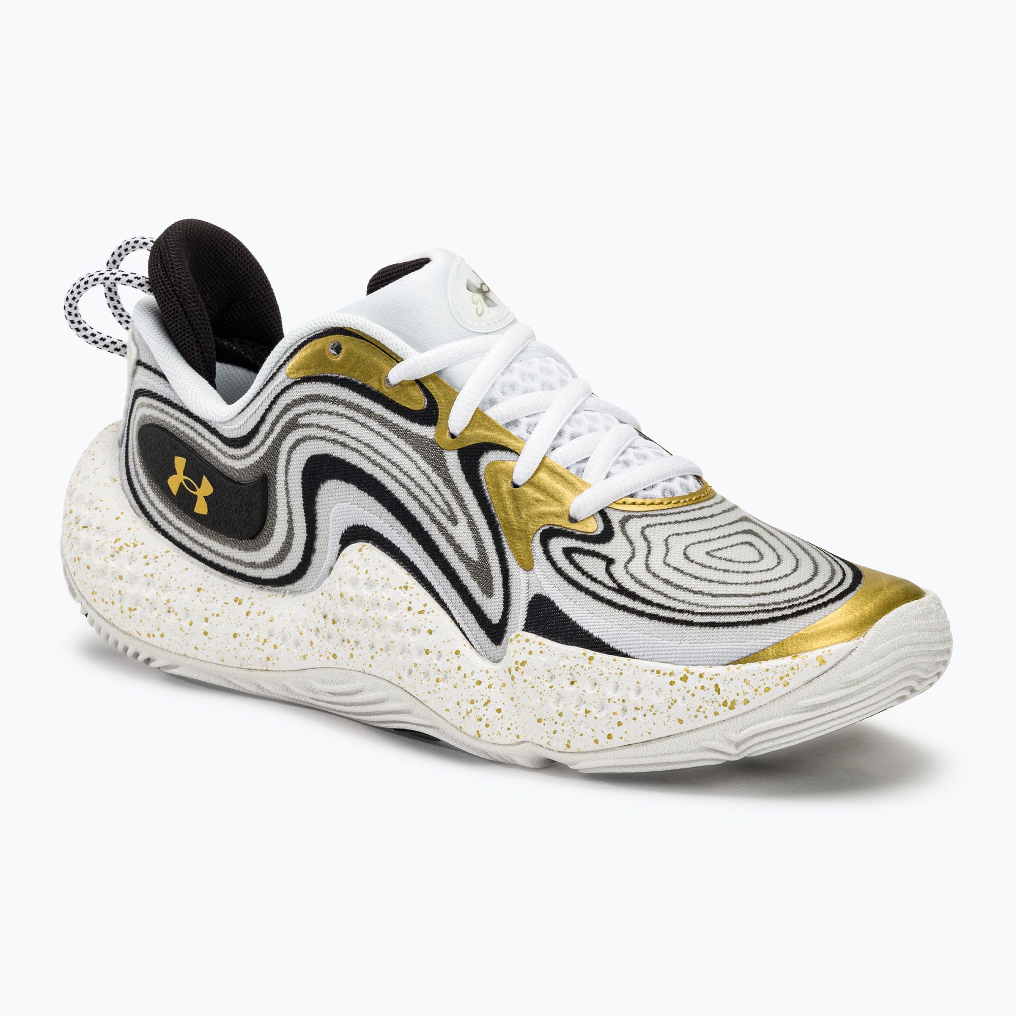 Buty do koszykówki Under Armour Spawn 6 white/black/metallic gold 