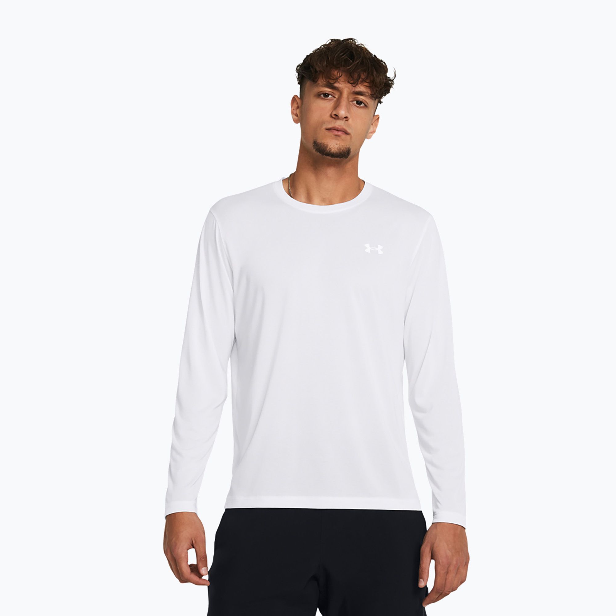 Longsleeve do biegania męski Under Armour Launch whte/reflective 