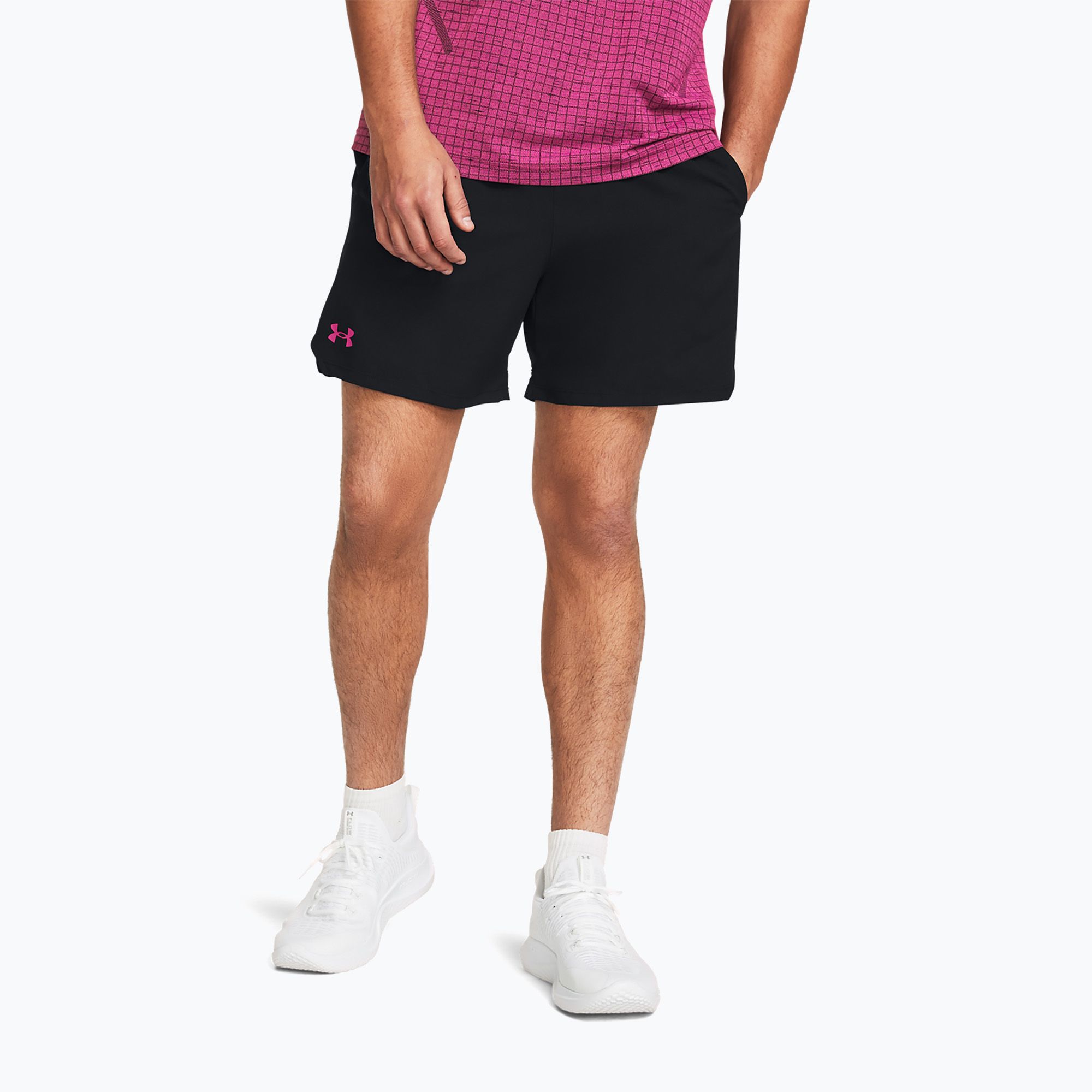 Spodenki treningowe męskie Under Armour Ua Vanish Woven 6in black/astro pink 