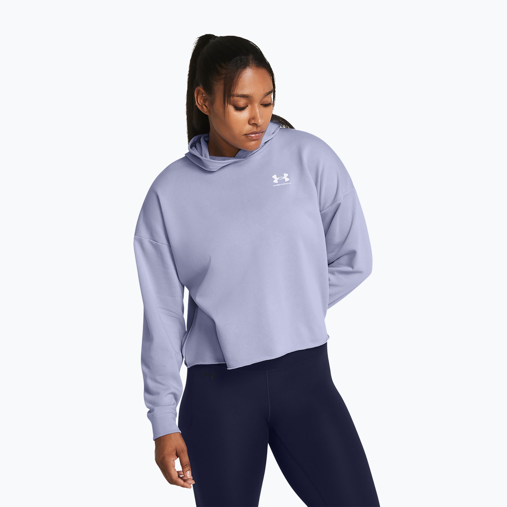 Bluza treningowa damska Under Armour Rival Terry OS Hoodie celeste/white 