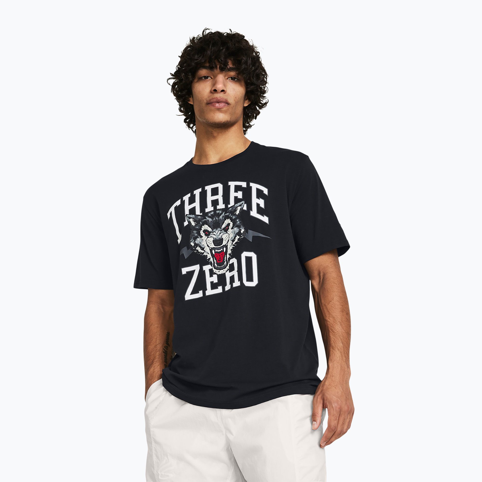 Koszulka koszykarska męska Under Armour Curry Young Wolf Tee black/mod gray 