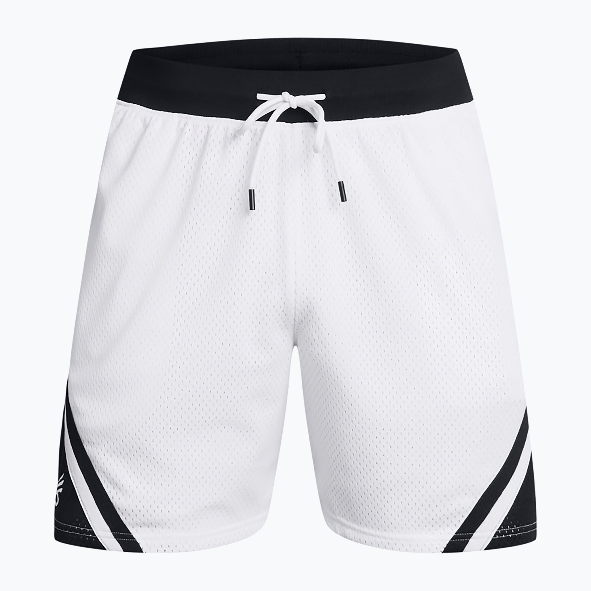 Spodenki koszykarskie męskie Under Armour Curry Mesh Short 4 white/black/white 
