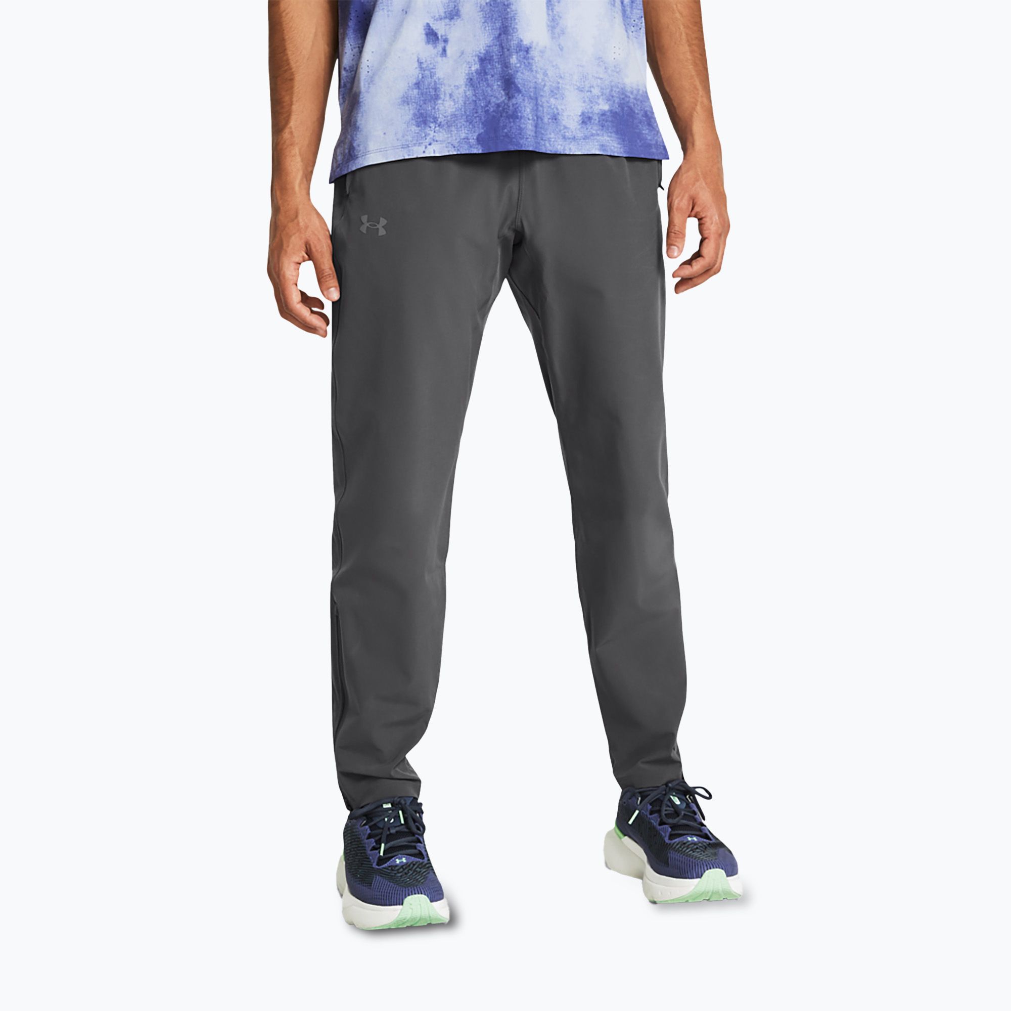 Spodnie do biegania męskie Under Armour Outrun The Storm castlerock/ castlerock/reflective 