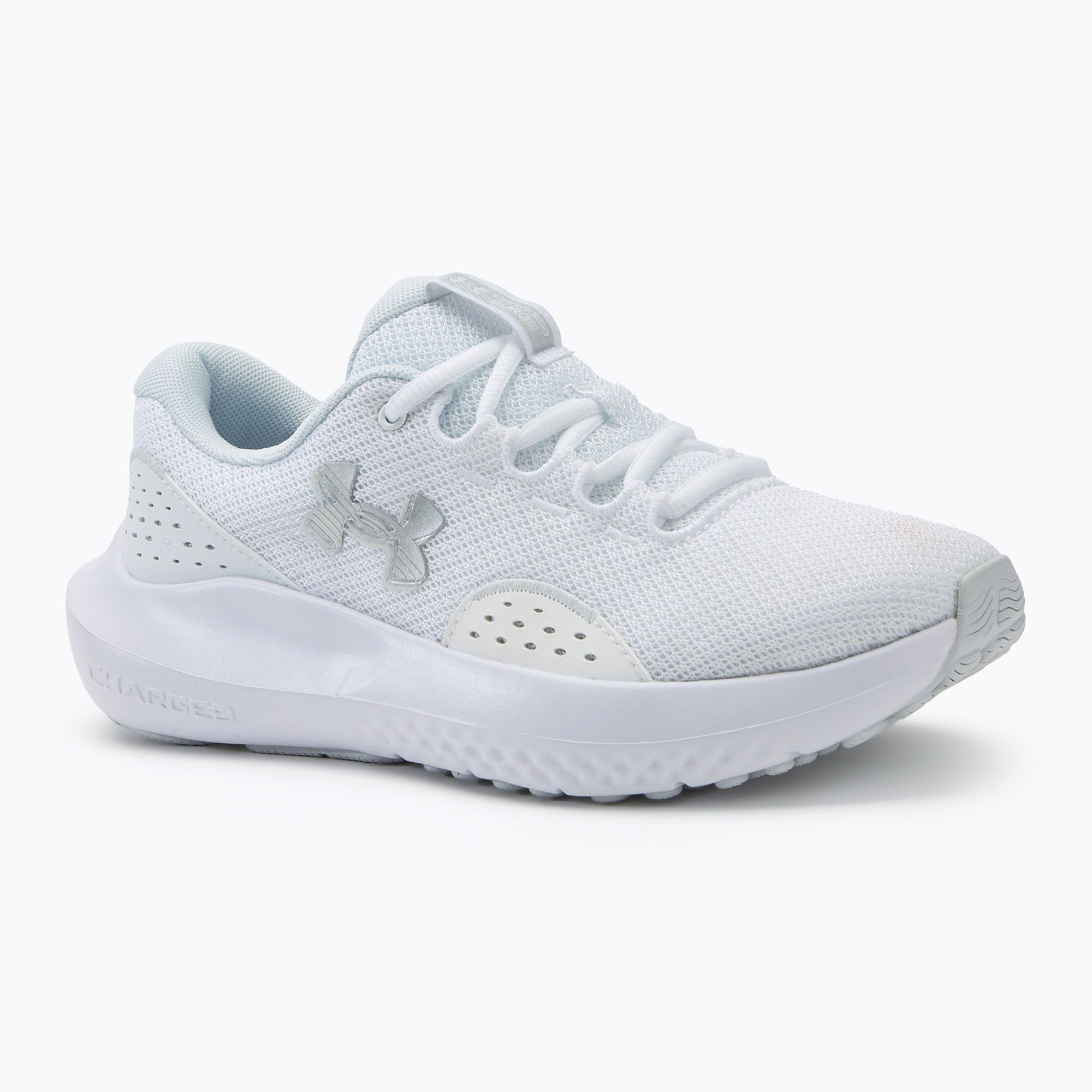 Buty do biegania damskie Under Armour Charged Surge 4 white/distant gray/metallic silver 