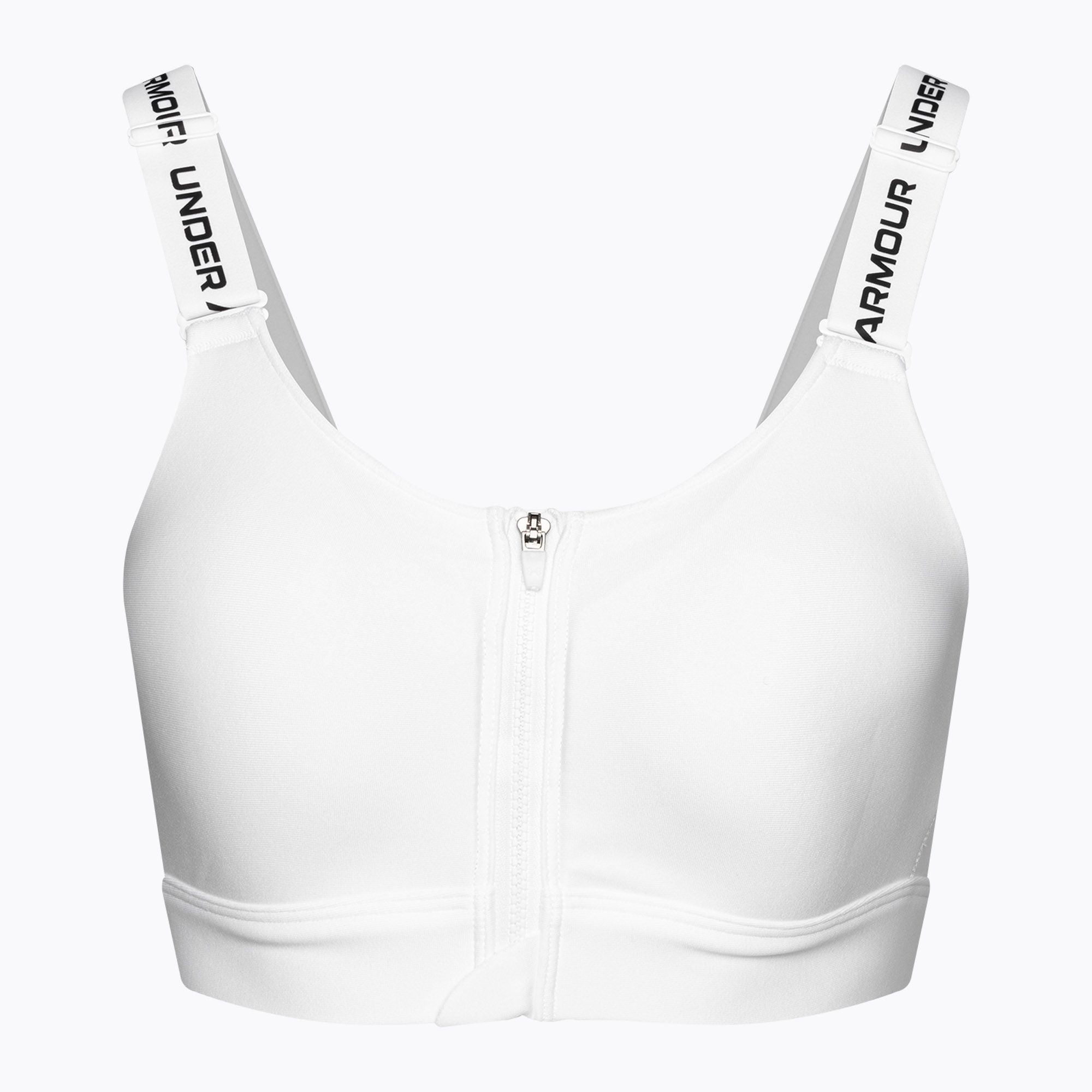 Biustonosz treningowy Under Armour Infinity High Zip 2.0 white/black 