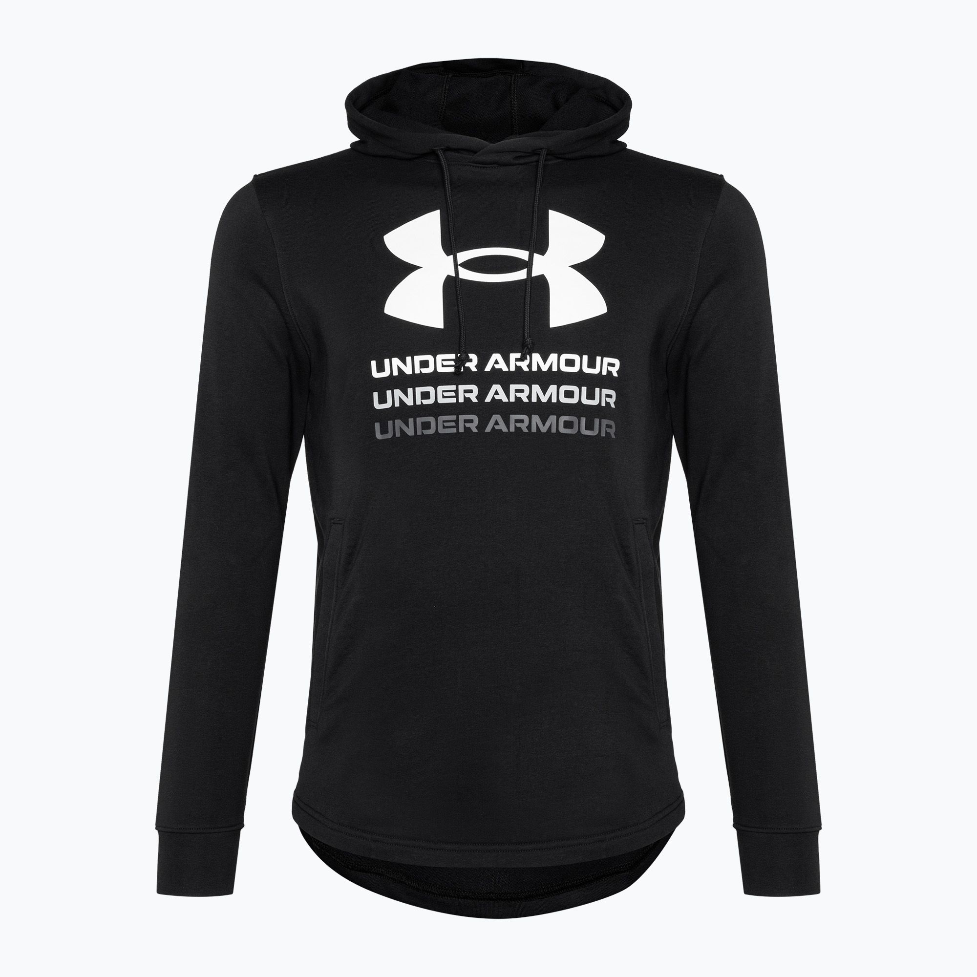 Bluza męska Under Armour Rival Terry Graphic Hood black/castlerock 