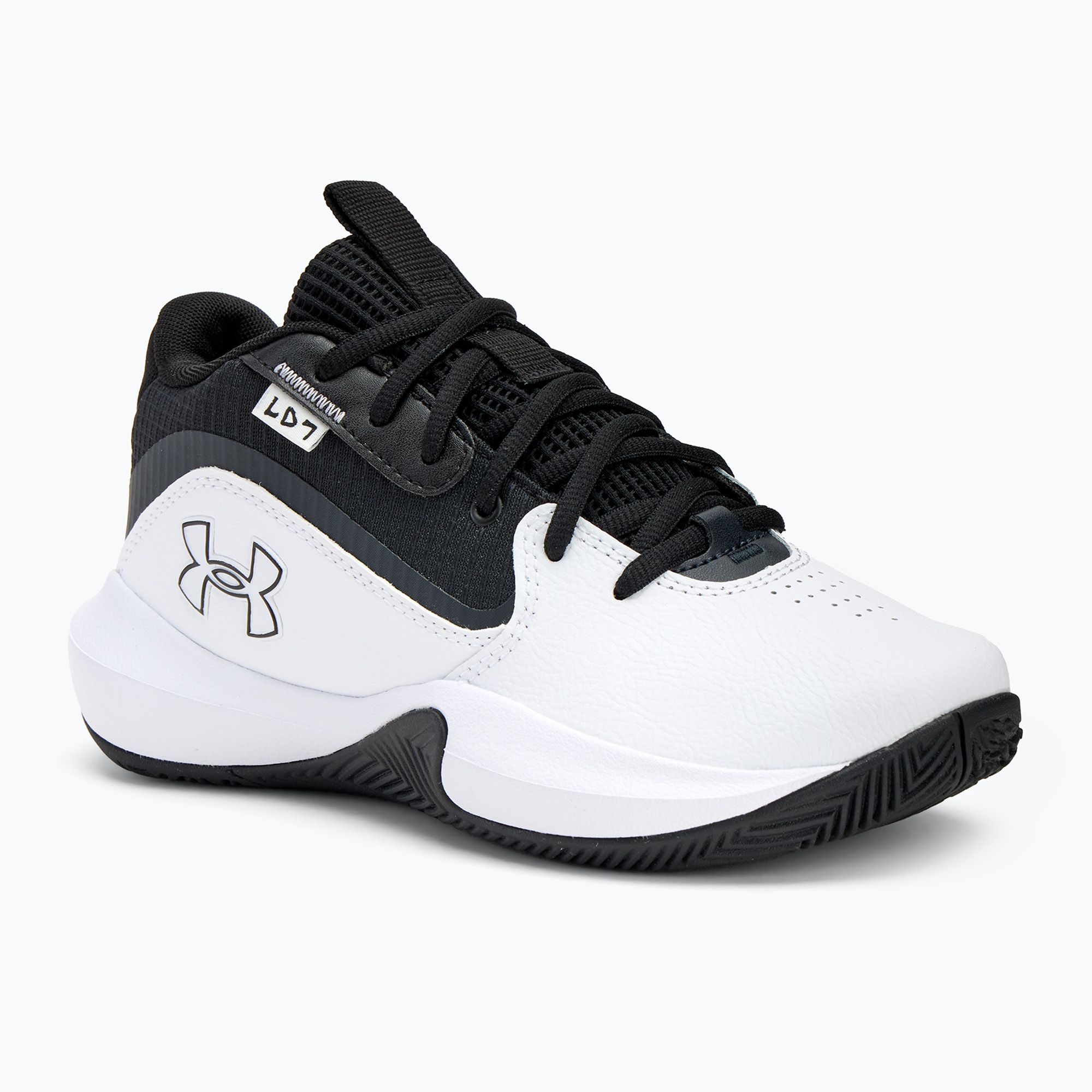Buty do koszykówki dziecięce Under Armour GS Lockdown 7 white/black/black 