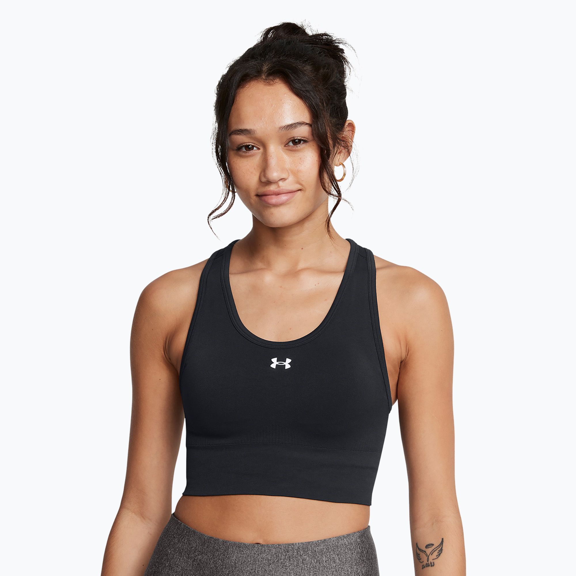 Biustonosz treningowy Under Armour Vanish Seamless Mid Branded black/white 