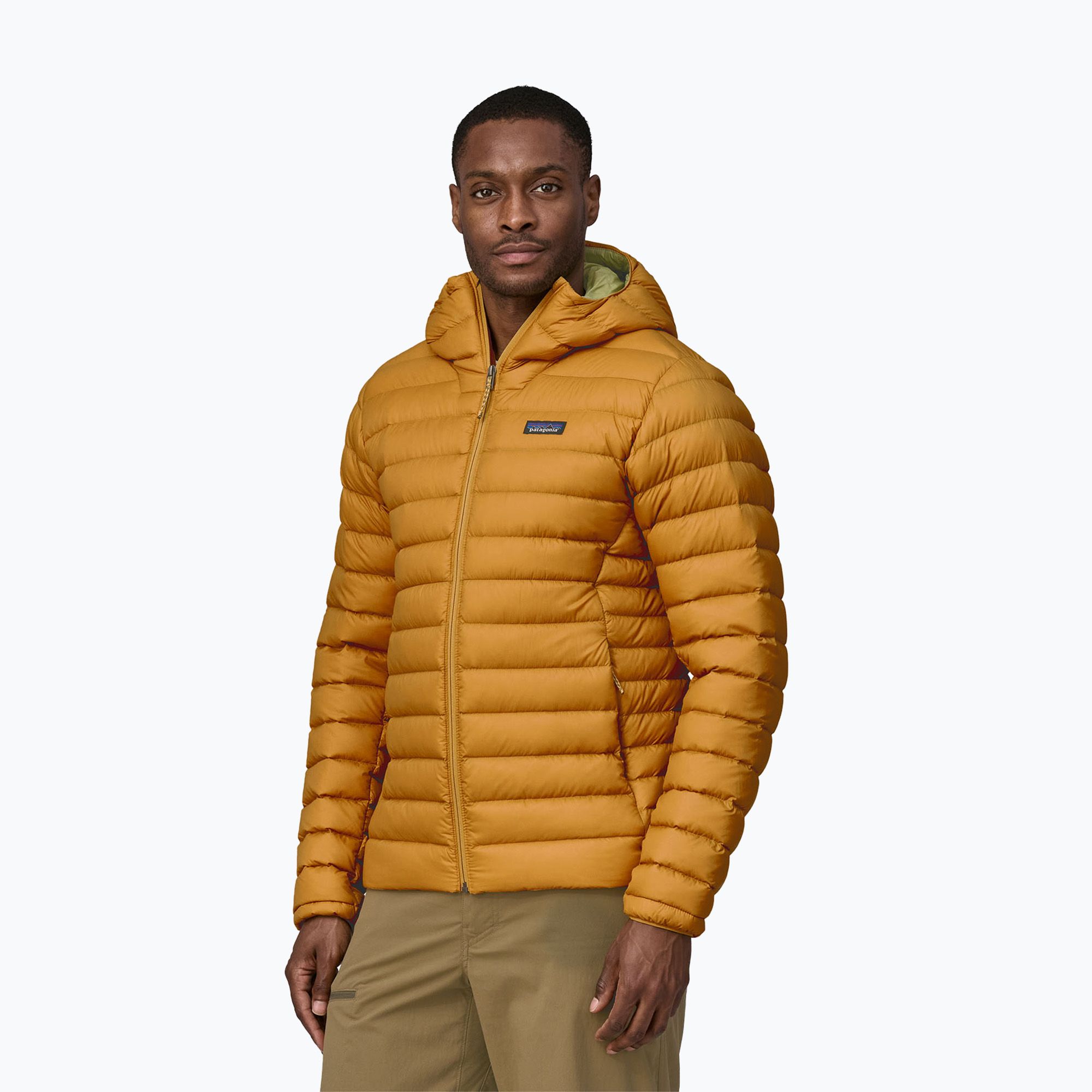 Kurtka puchowa męska Patagonia Down Sweater Hoody pufferfish gold 
