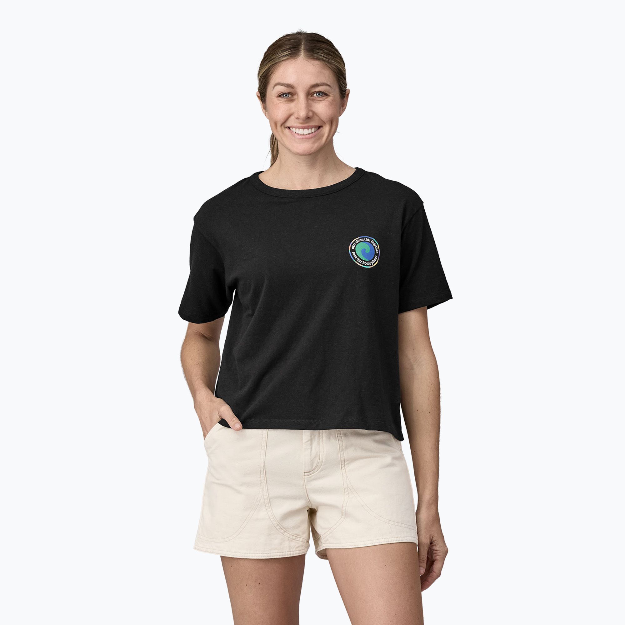 Koszulka damska Patagonia Unity Fitz Easy Cut Responsibili ink black 