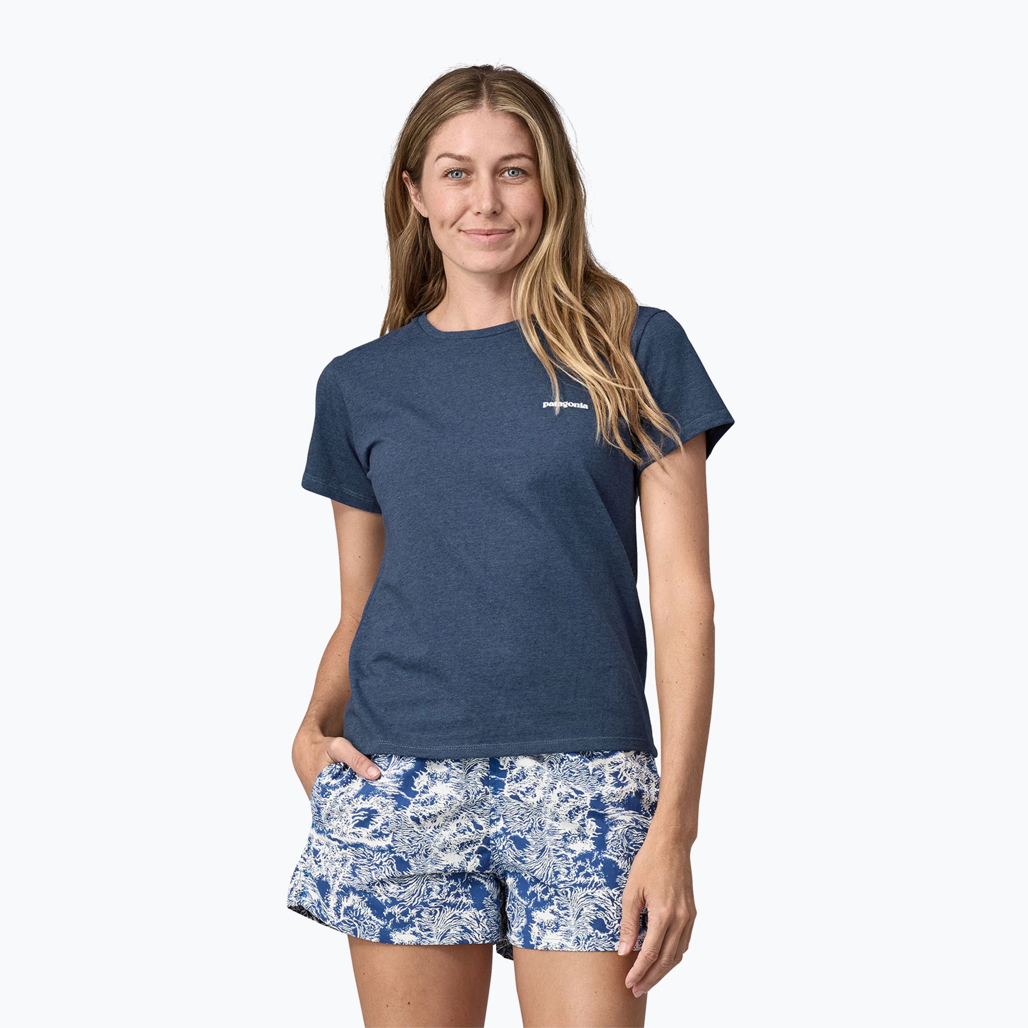 Koszulka damska Patagonia P-6 Logo Responsibili-Tee  utility blue 