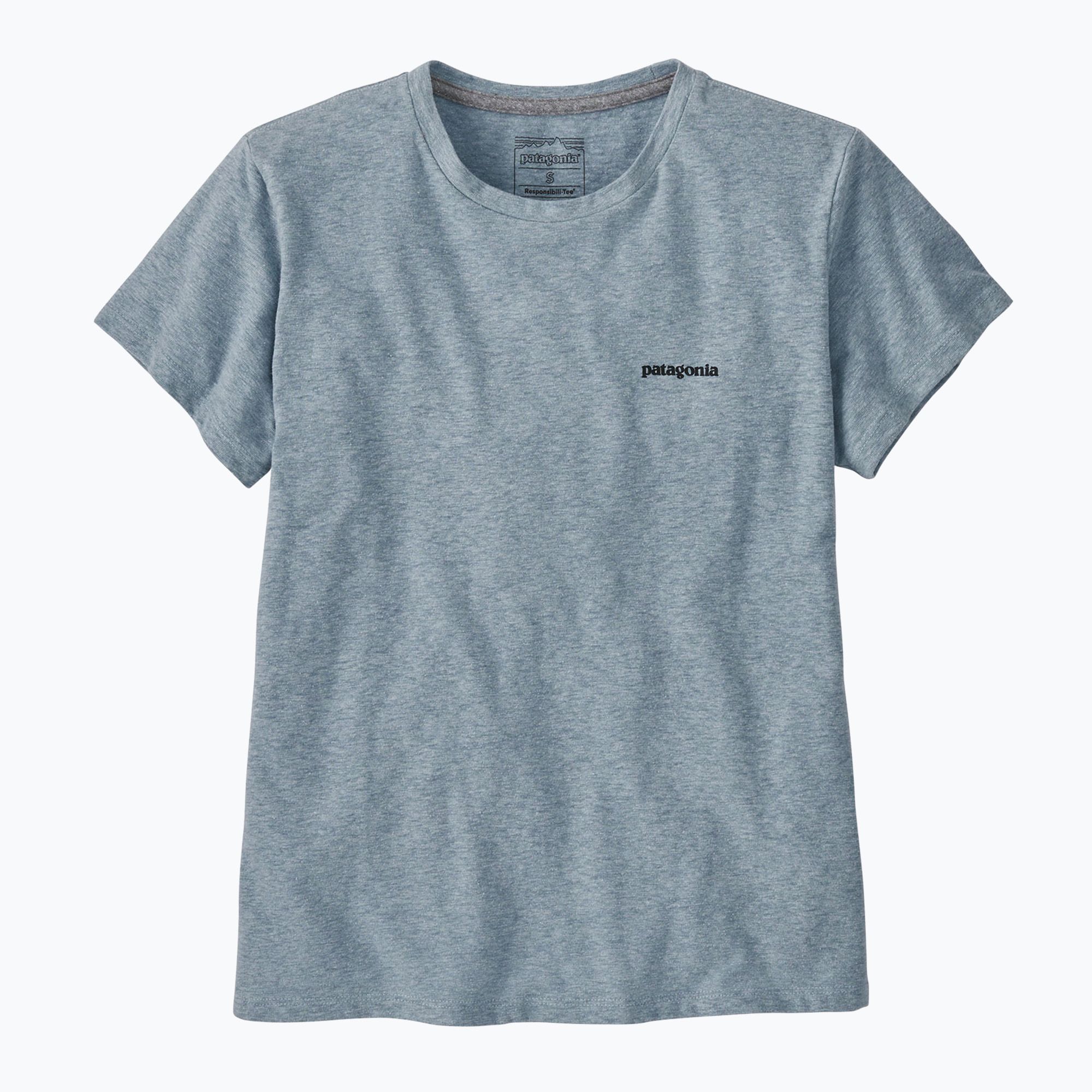Koszulka damska Patagonia P-6 Logo Responsibili-Tee thermal blue 