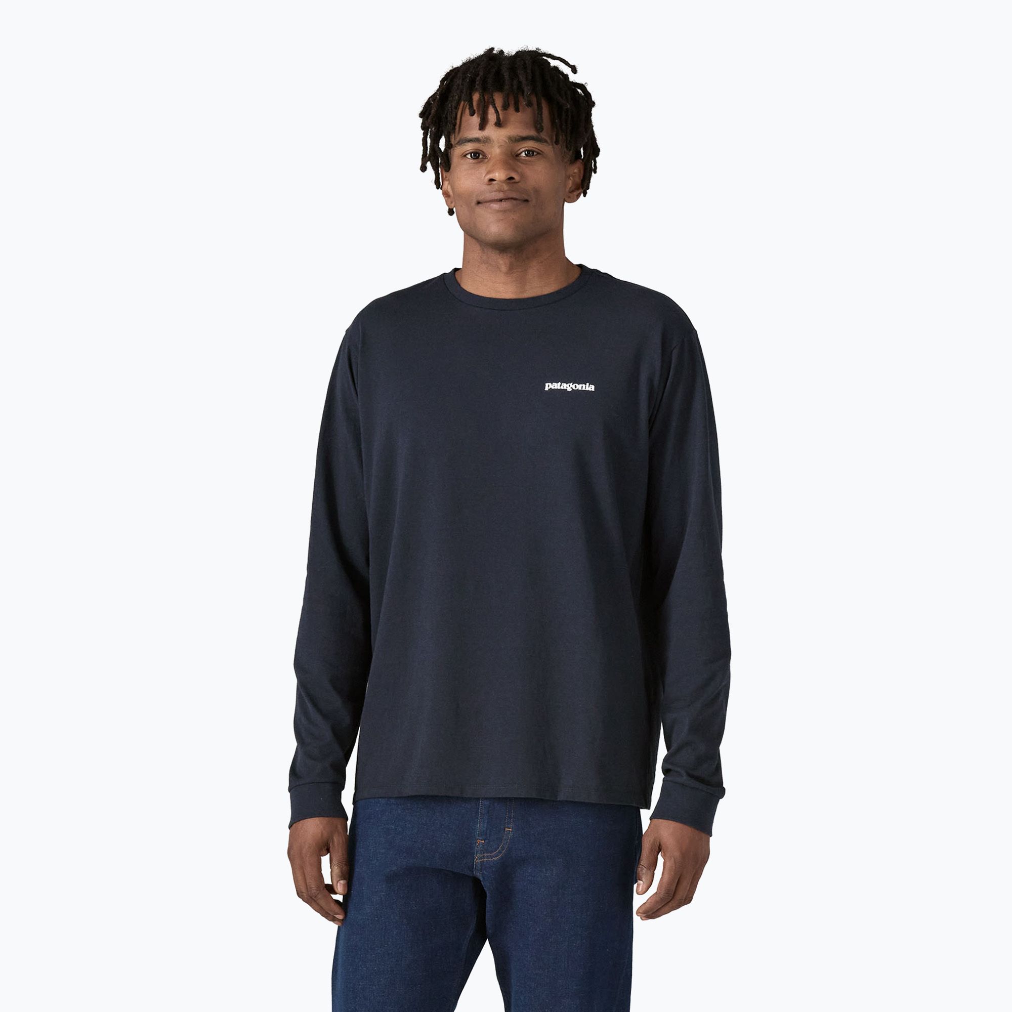 Longsleeve męski Patagonia P-6 Logo Responsibili new navy 