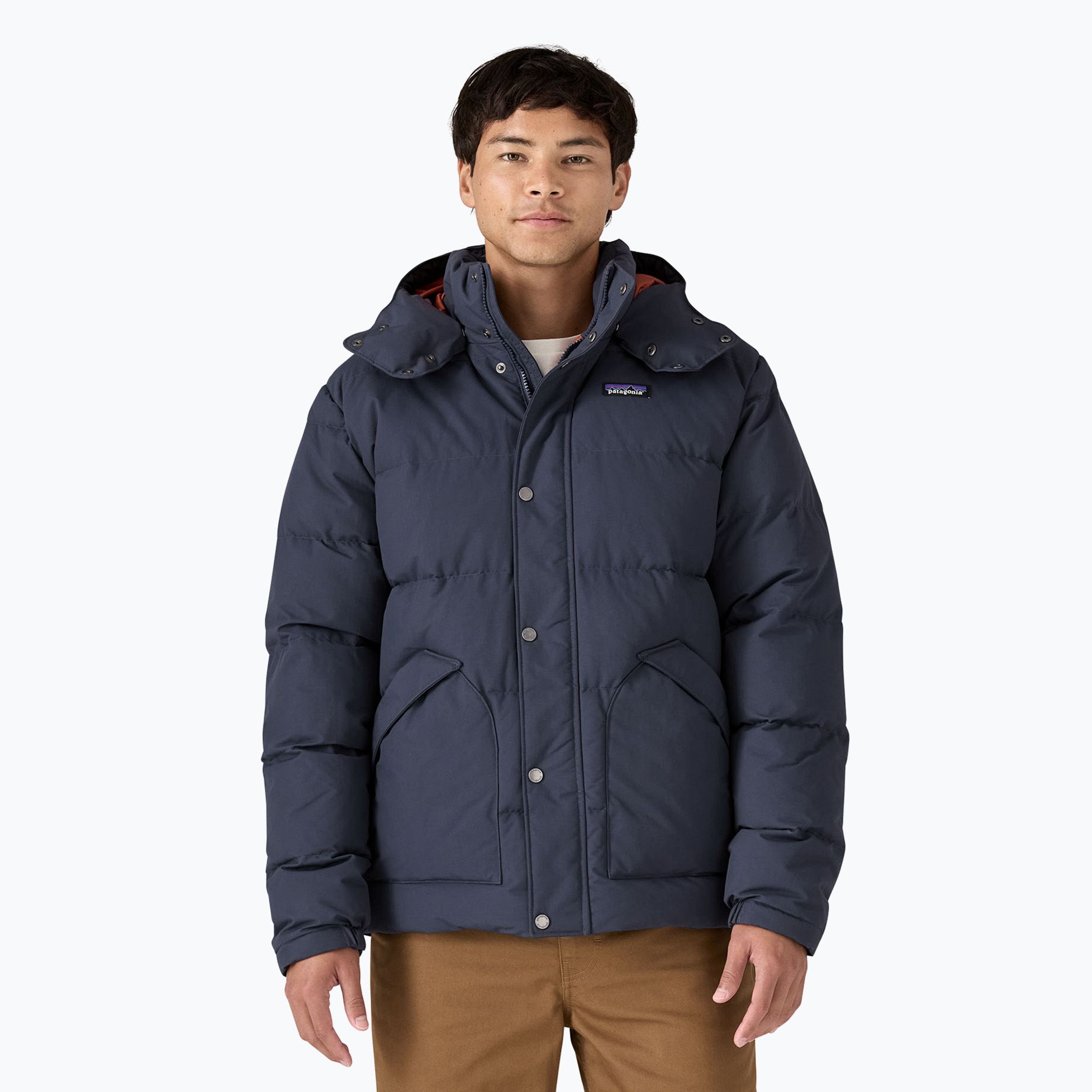 Kurtka puchowa męska Patagonia Downdrift smoler blue w/burnished red 
