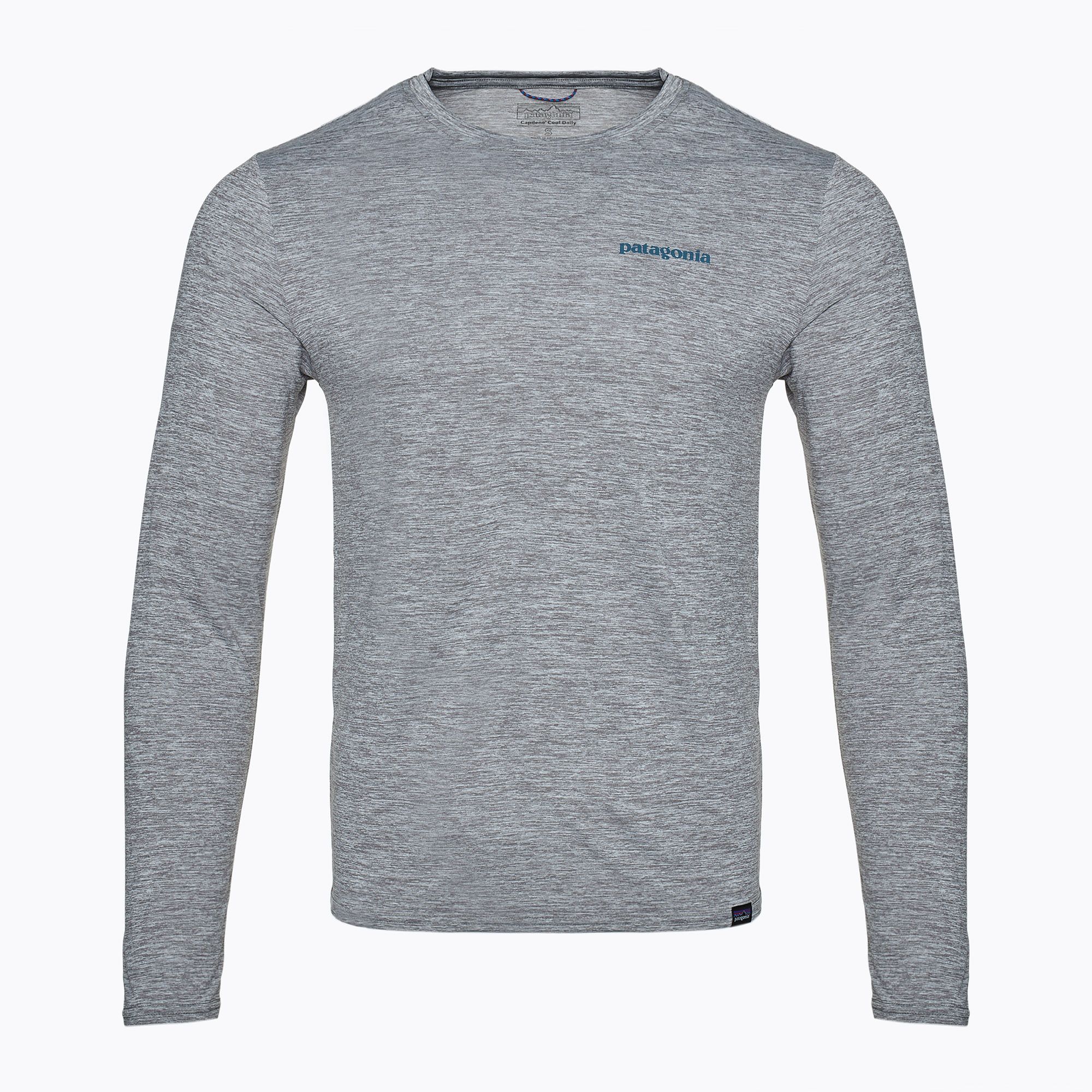 Longsleeve męski Patagonia Cap Cool Daily Graphic Shirt-Waters boardshort logo abalone blue/feather grey